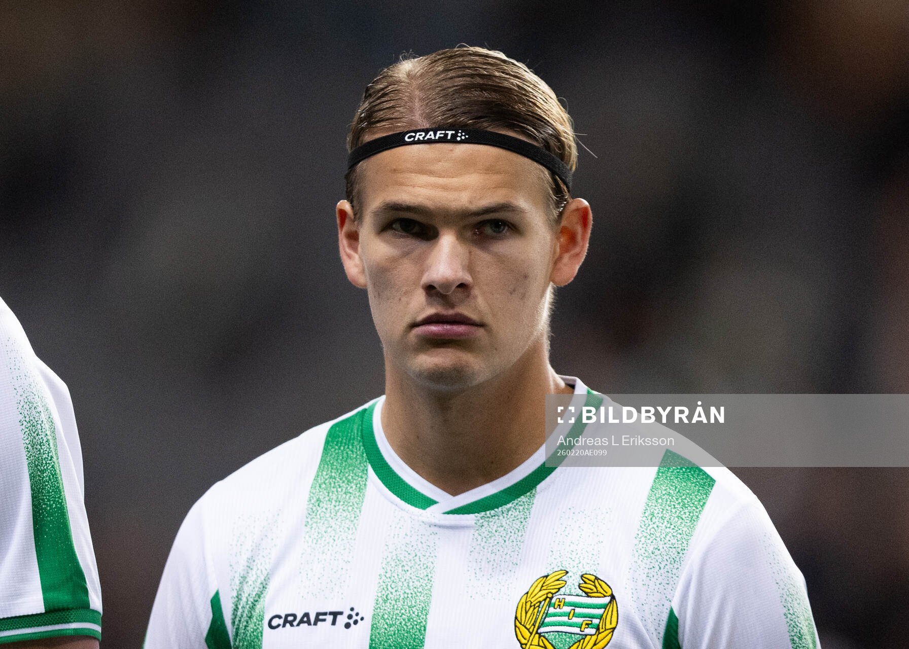 Hammarbys Markus Karlsson innan fotbollsmatchen i Svenska