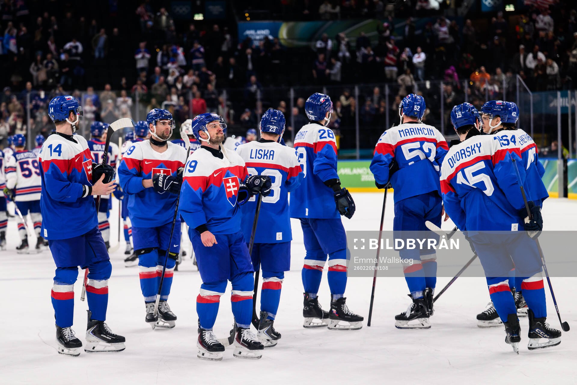 Samuel Takac of Slovakia looks dejected