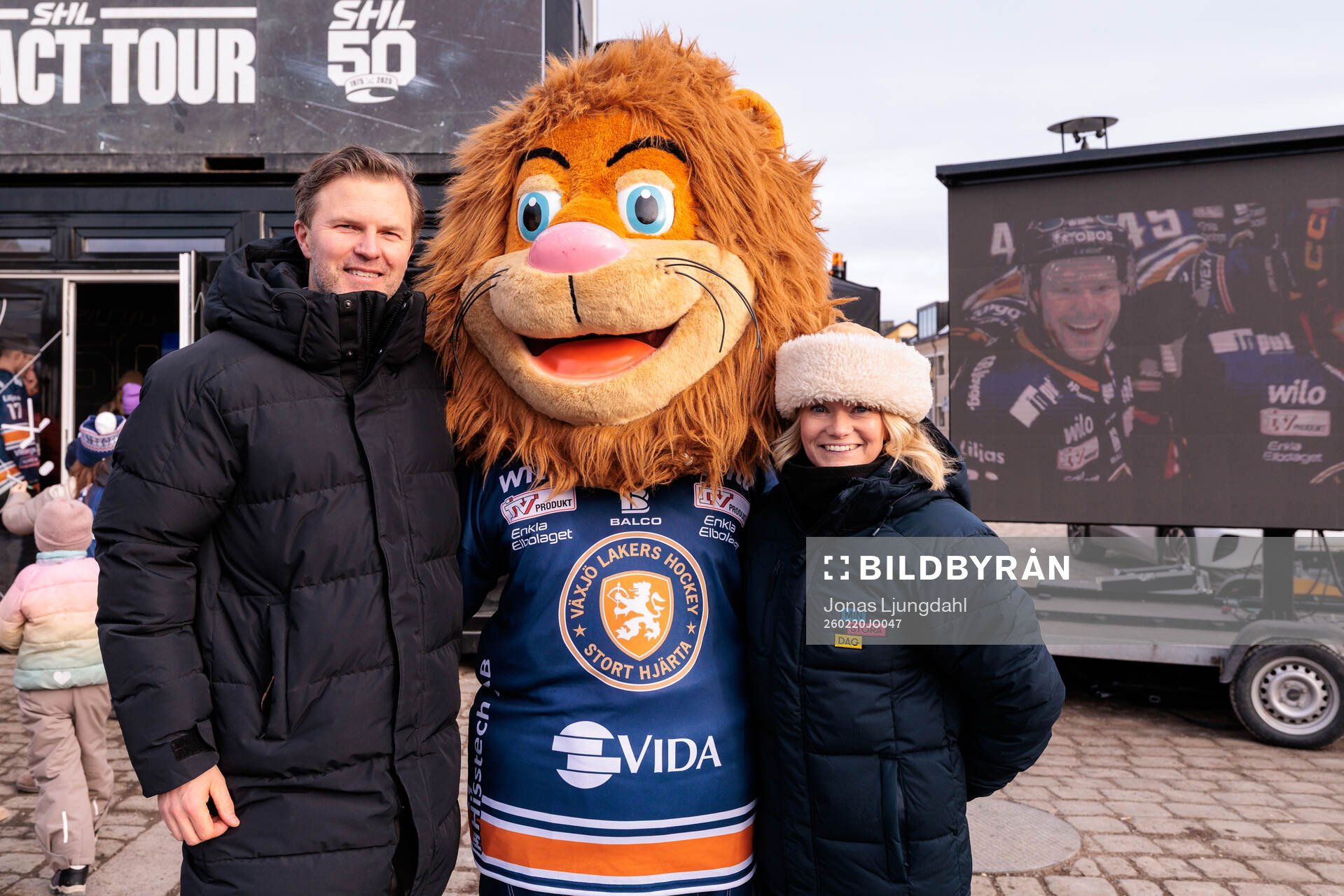 SHLs Johan Cahling, Växjös maskot och Maria Af Geijerstam