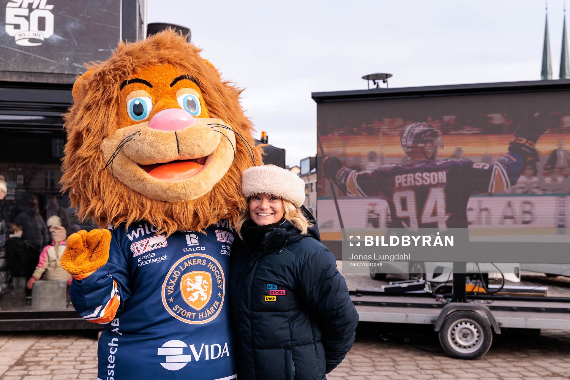 Växjös maskot med Maria Af Geijerstam från Min Stora Dag