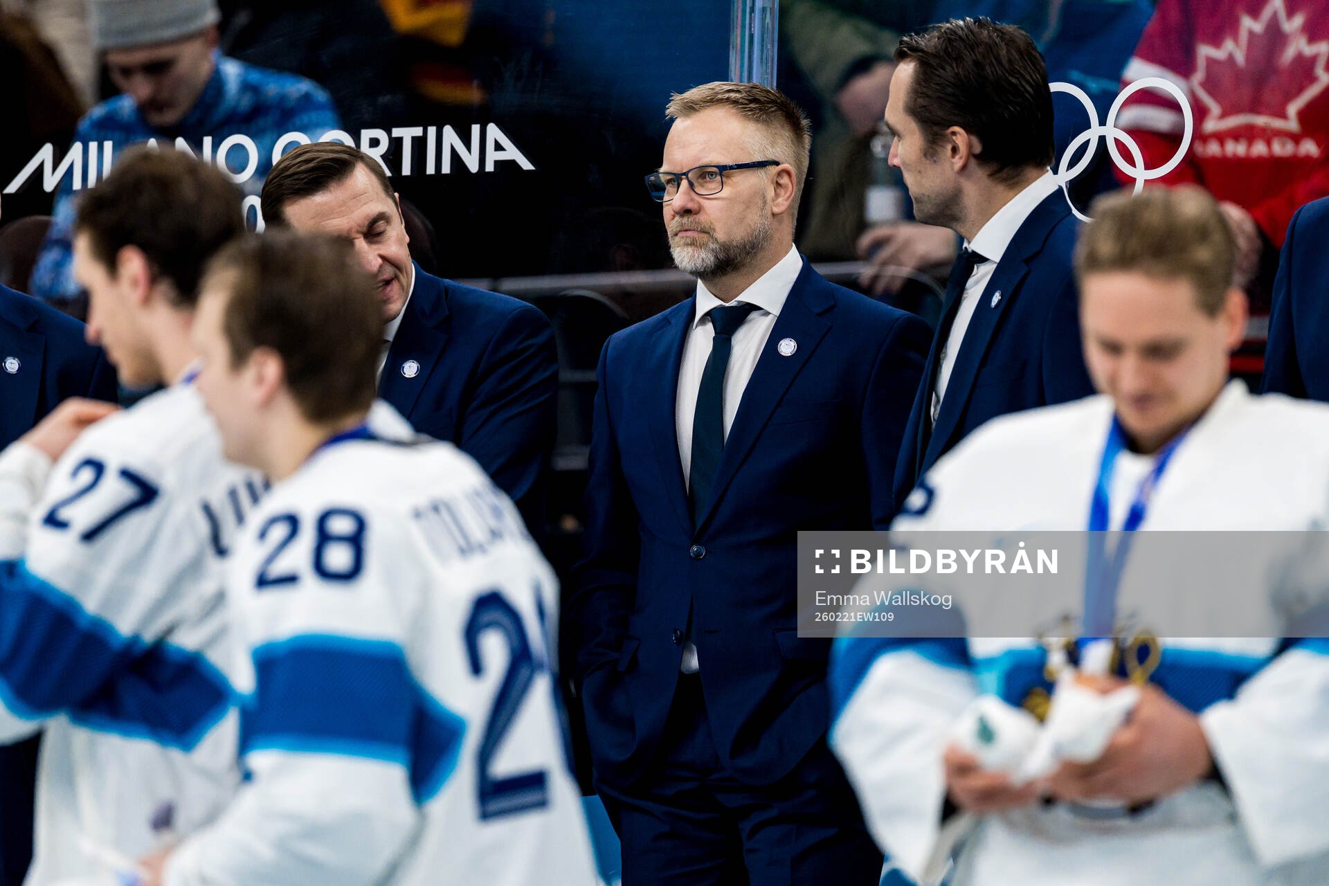 Assistant coach Mikko Manner of Finland with their bronze