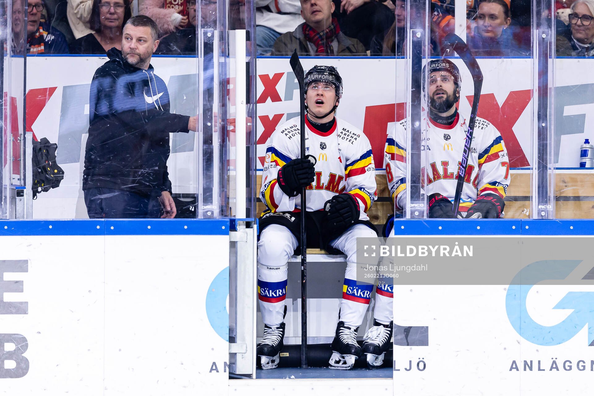 Malmö Redhawks Eemil Viro och Robin Hanzl i