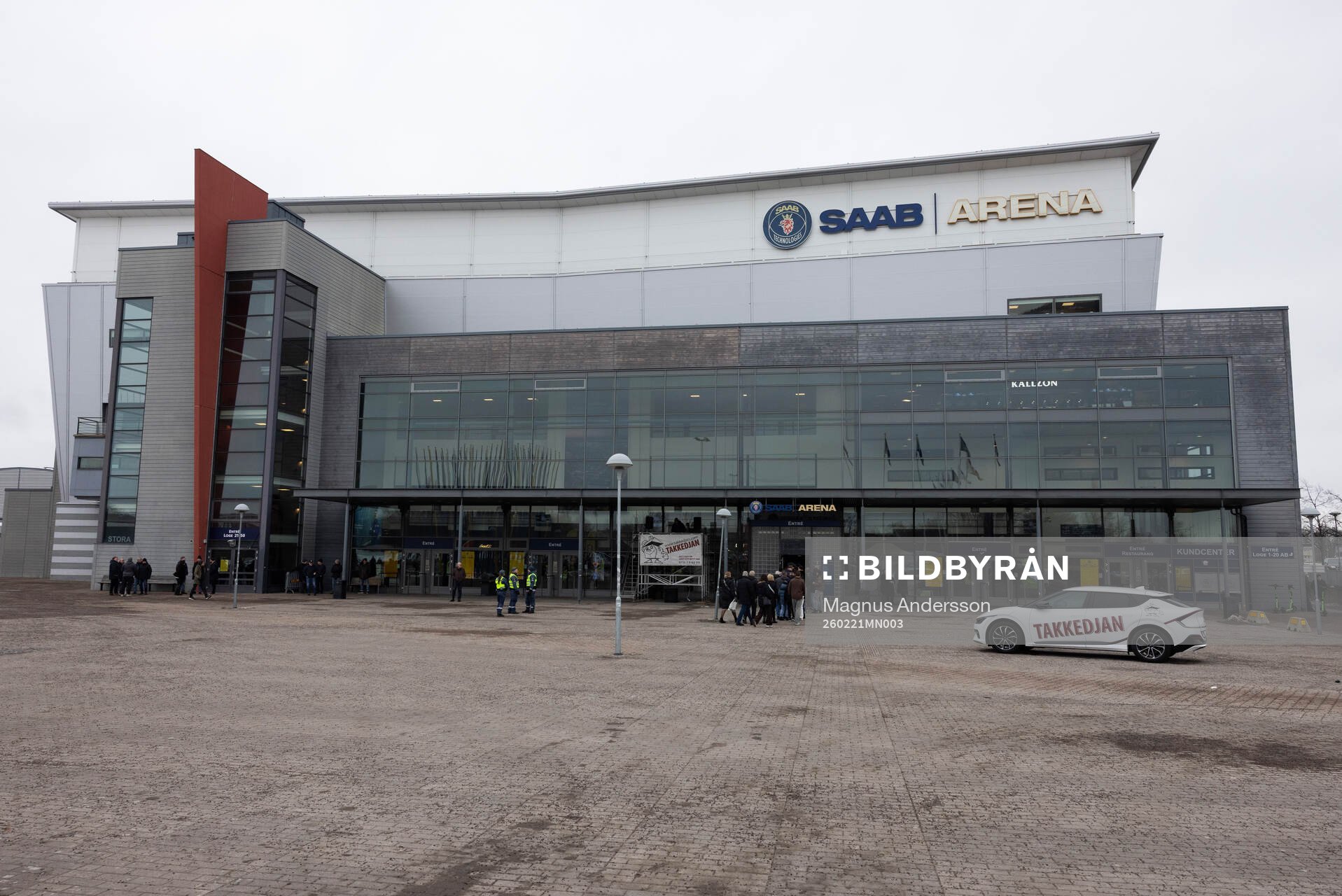 Exteriör vy av Saab Arena