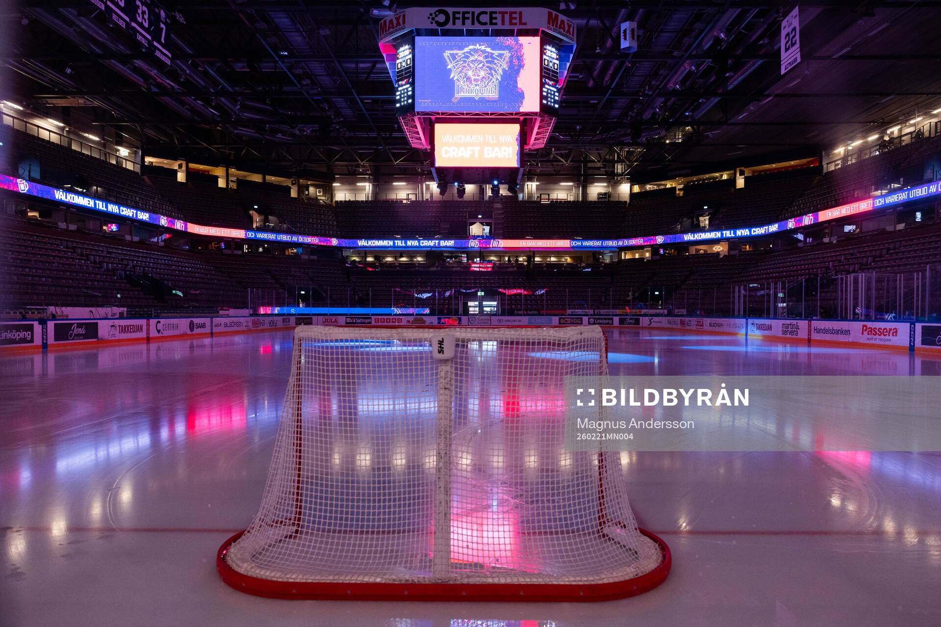 Interiör vy av Saab Arena