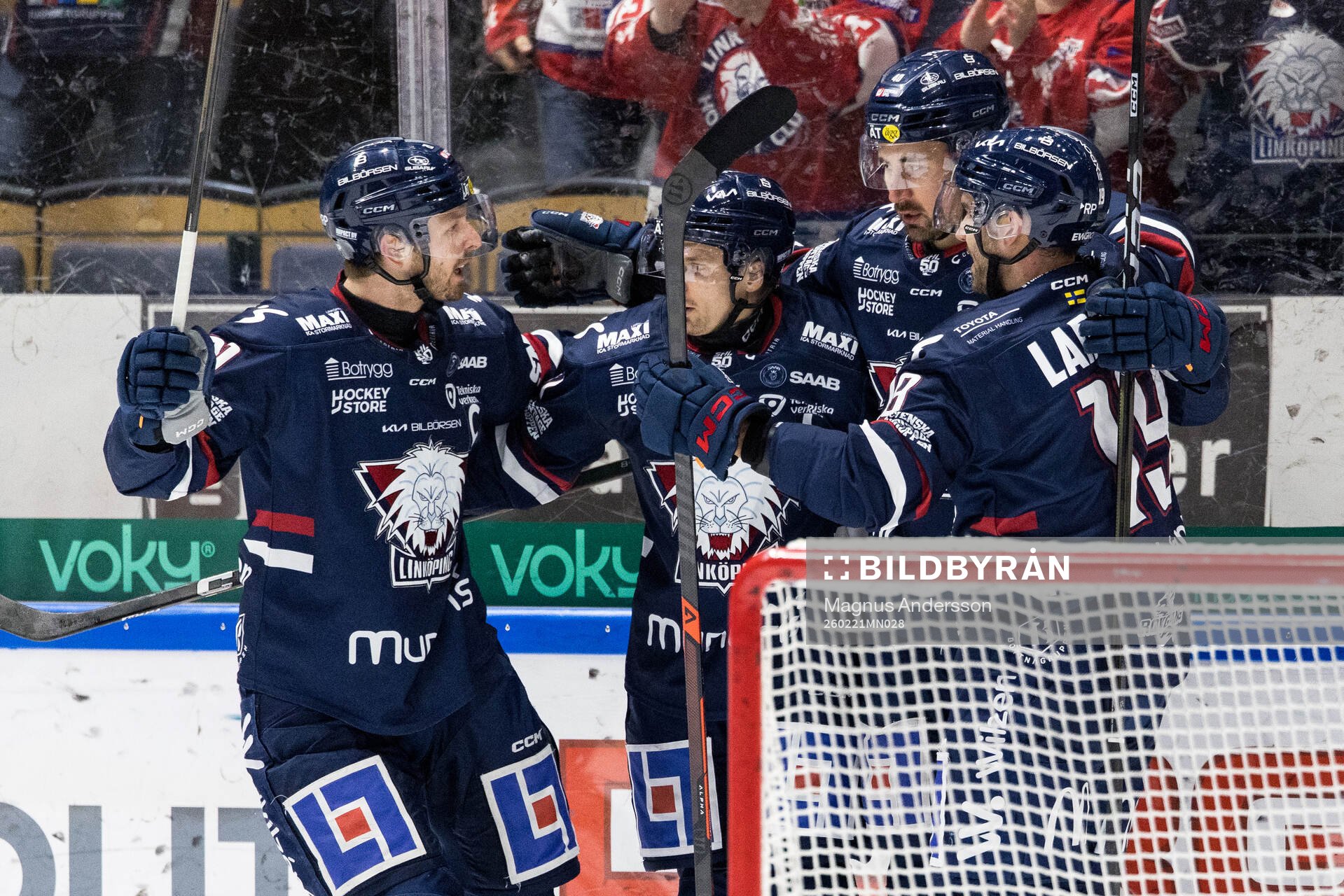 Linköpings spelare jublar