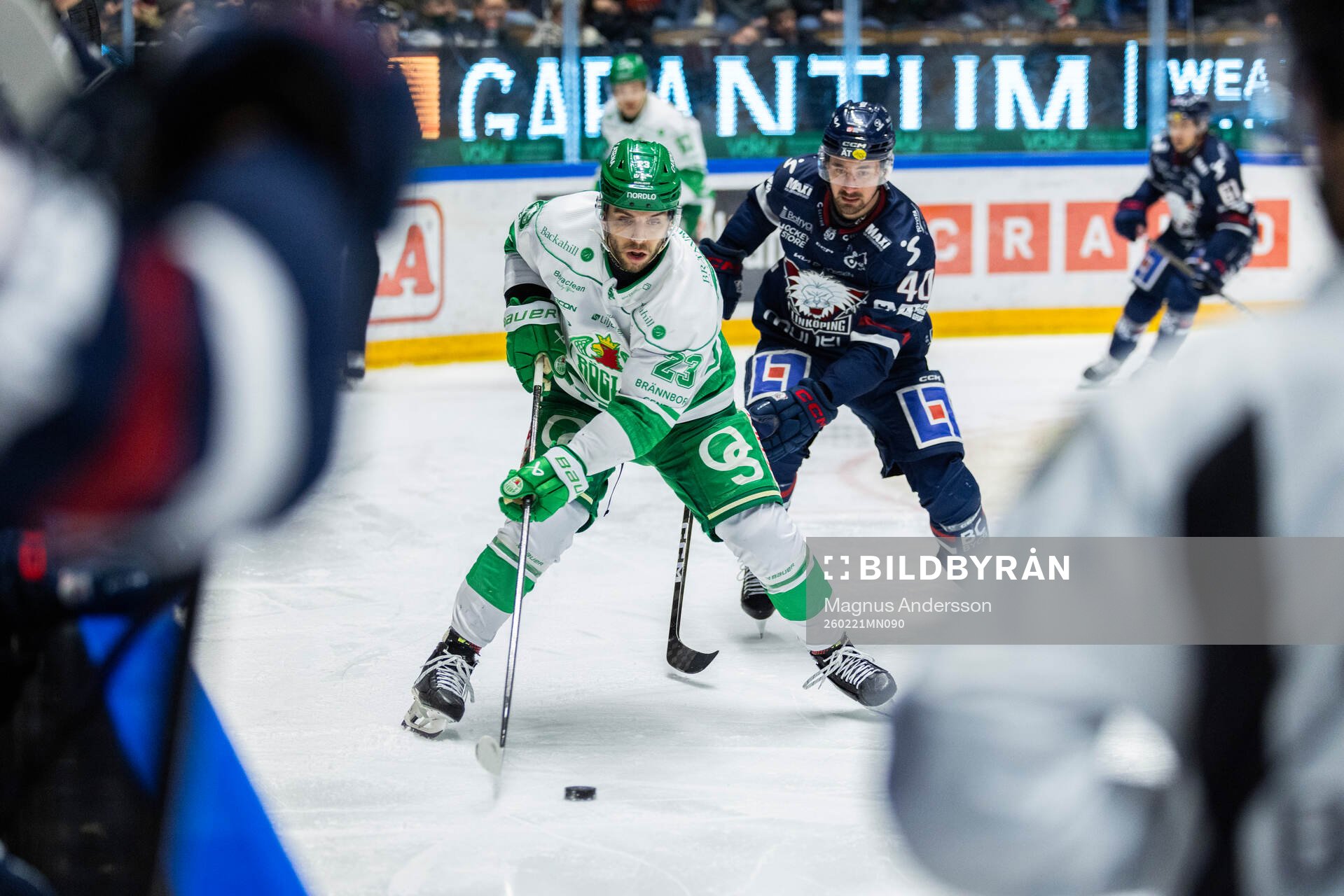 Rögles Josh Dickinson och Linköpings David Bernhardt