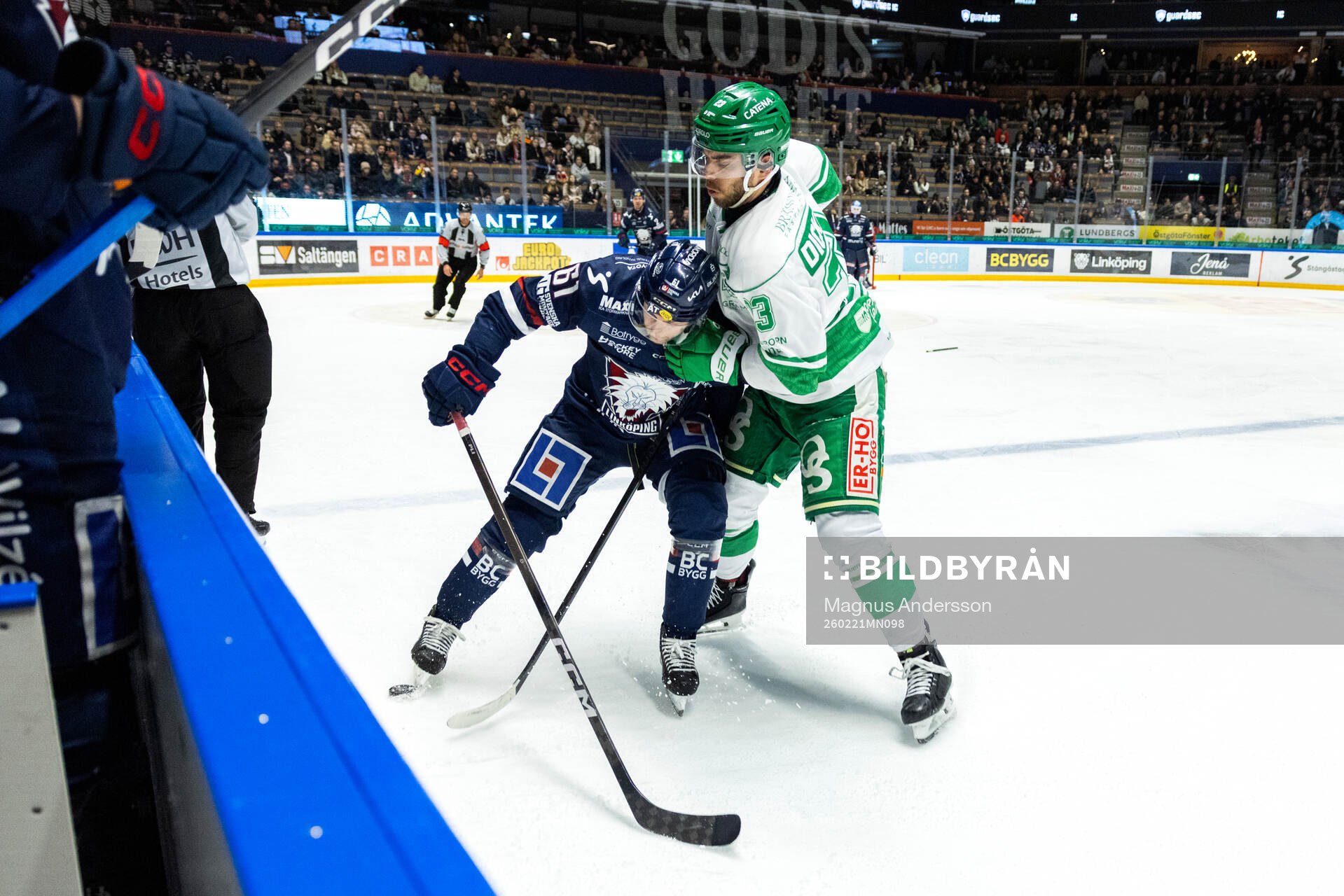 Linköpings Markus Ljungh och Rögles Josh Dickinson