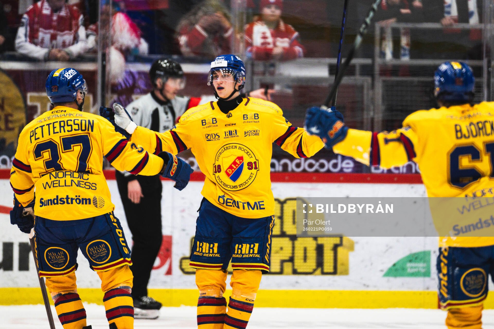 Djurgårdens Victor Eklund jublar