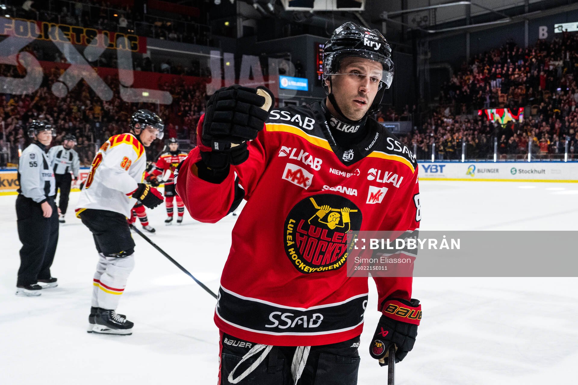 Luleås Mathias Bromé jublar