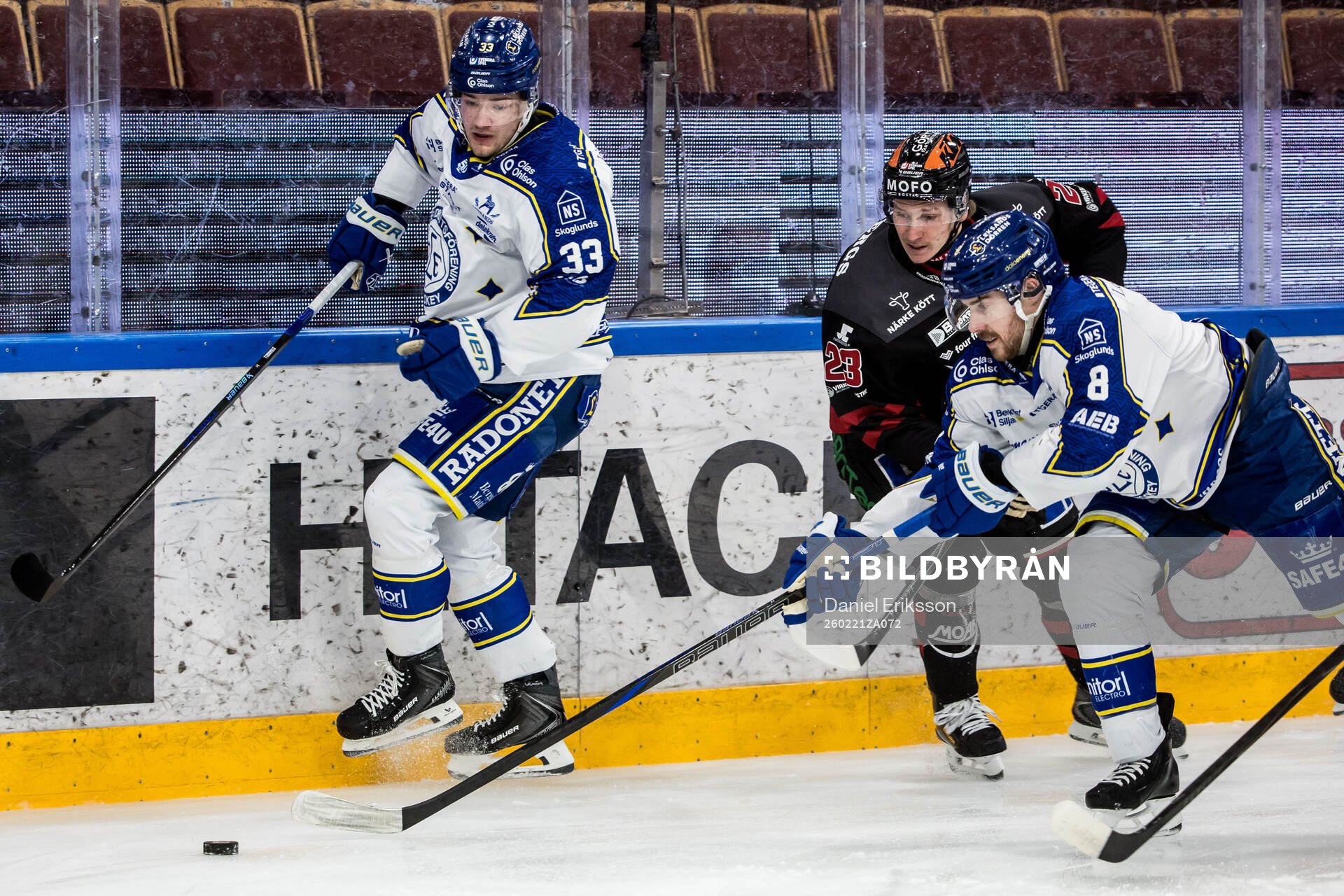 Leksands Olle Strandell och Örebros Egor Polin och