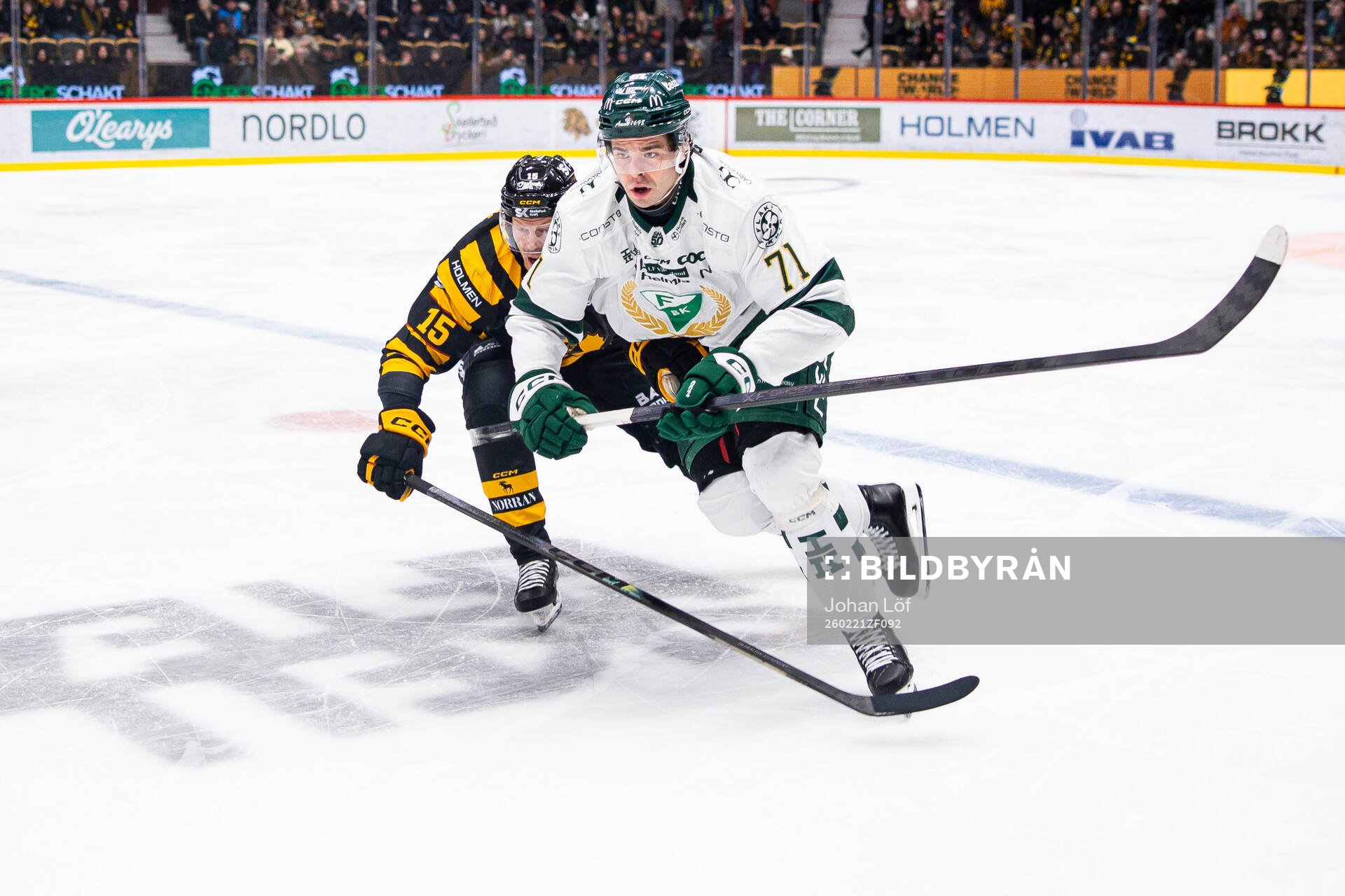 Skellefteås Lars Bryggman och Färjestads Viktor Lodin