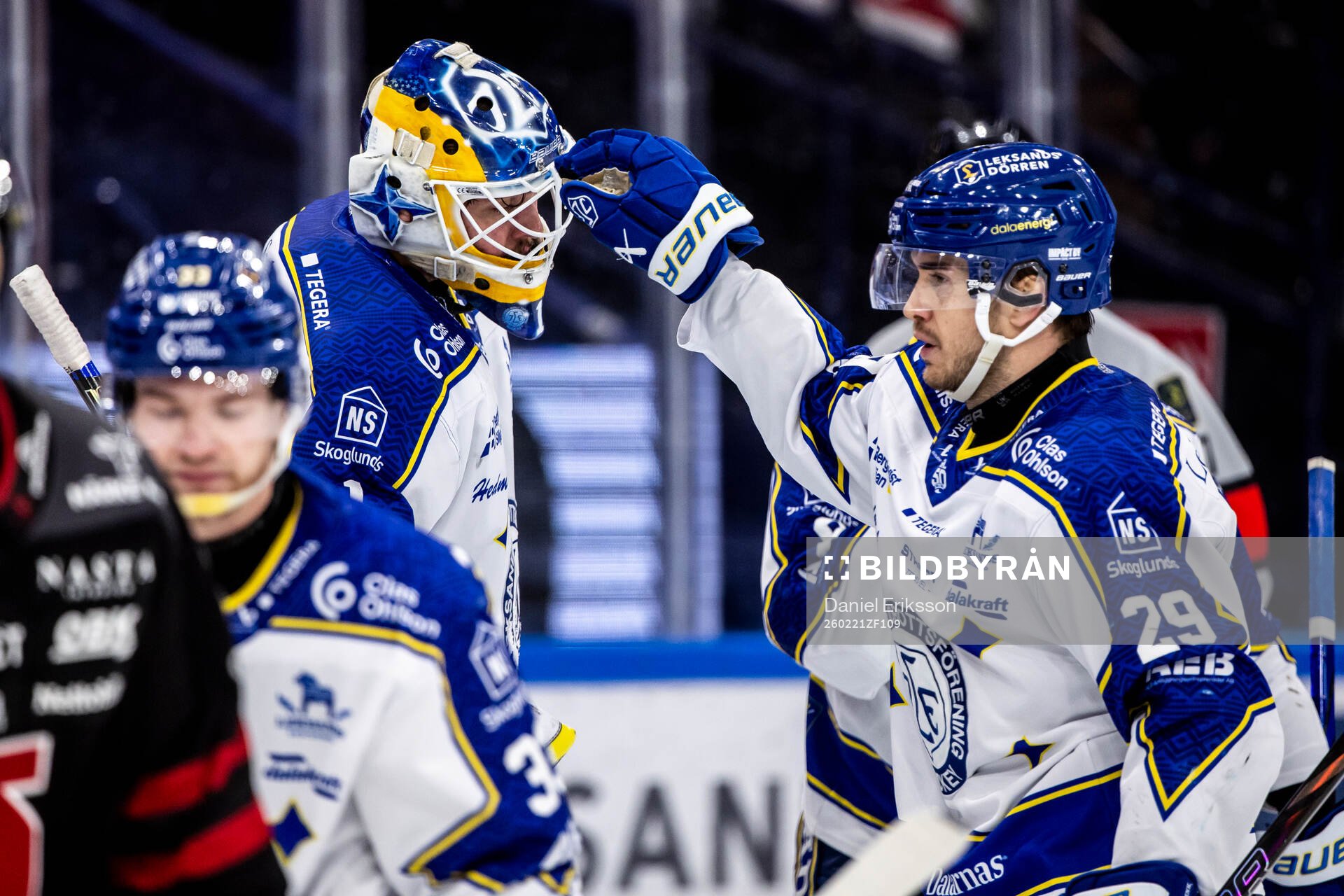 Leksands målvakt Marcus Gidlöf och Leksands Michael