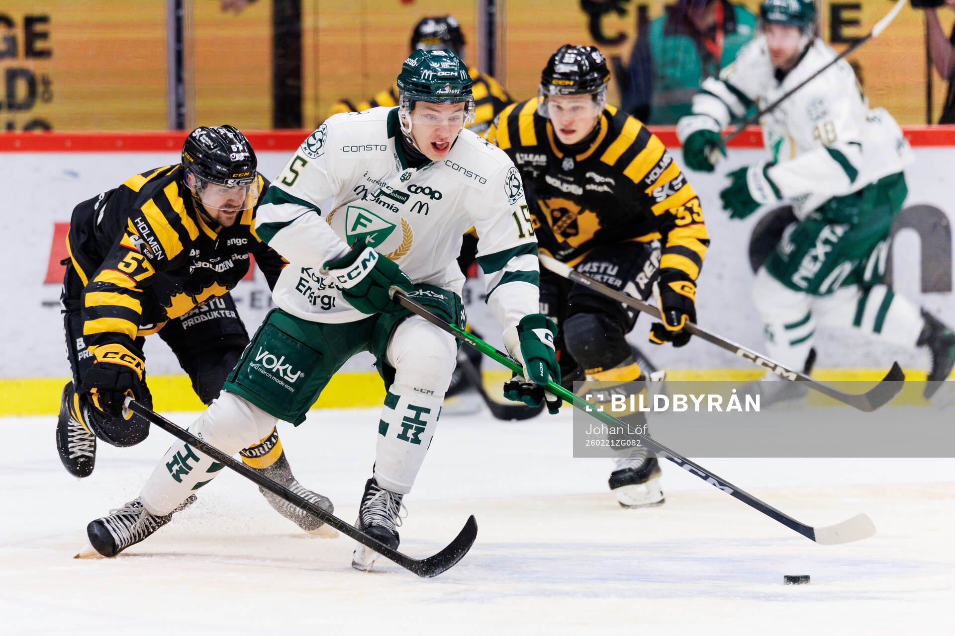 Skellefteås Emil Djuse och Färjestads Jack Berglund