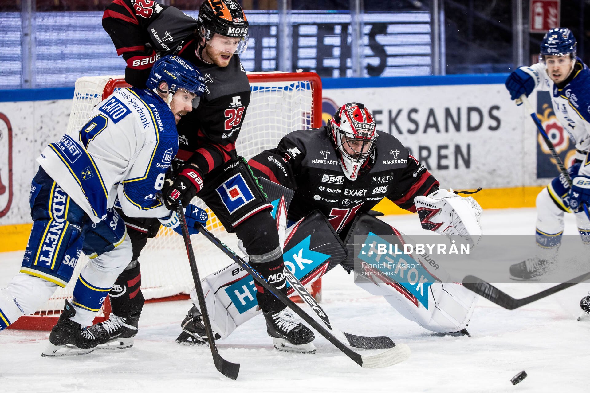 Leksands Matt Caito och Örebros Linus Arnesson och