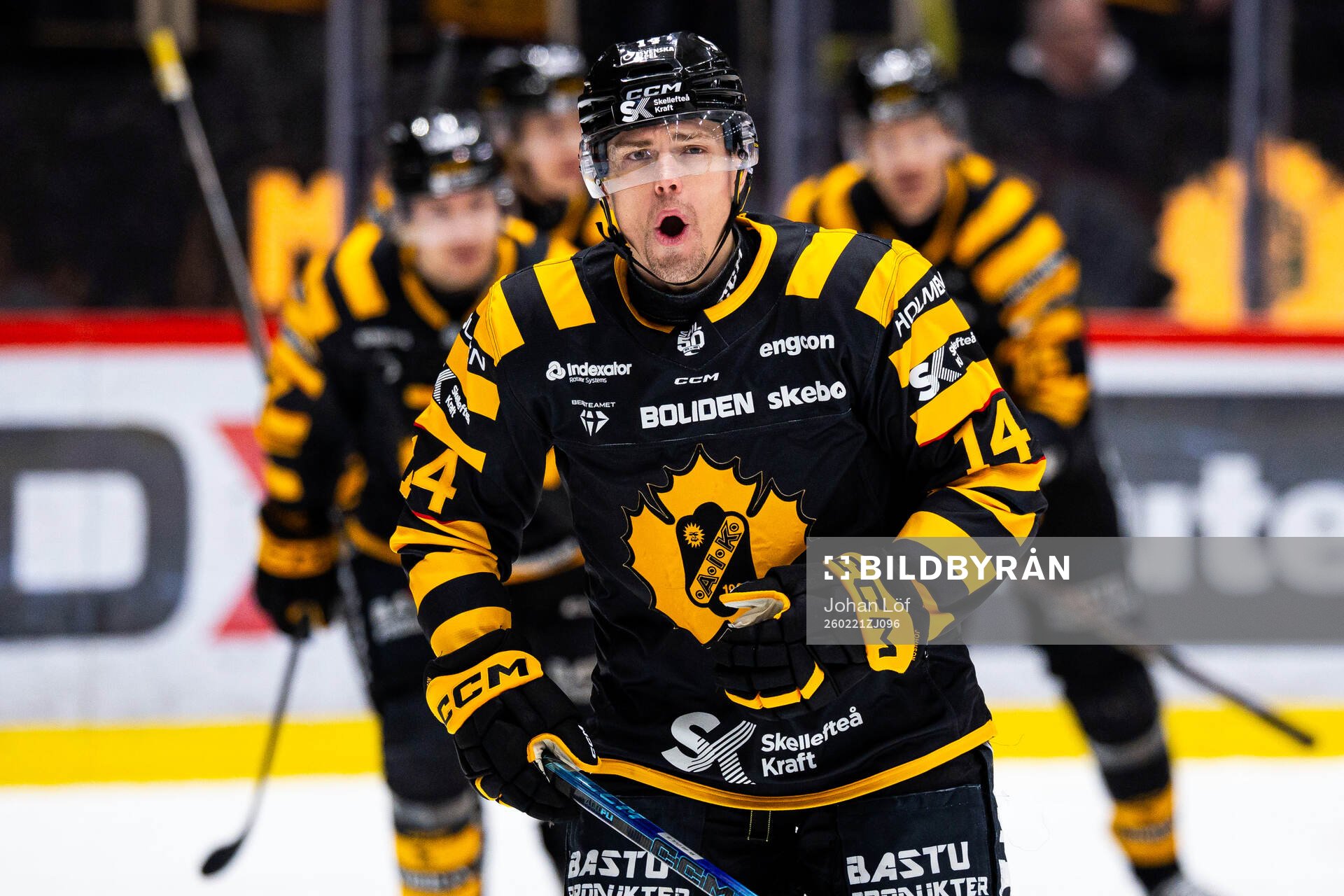 Skellefteås Andreas Johnson jublar