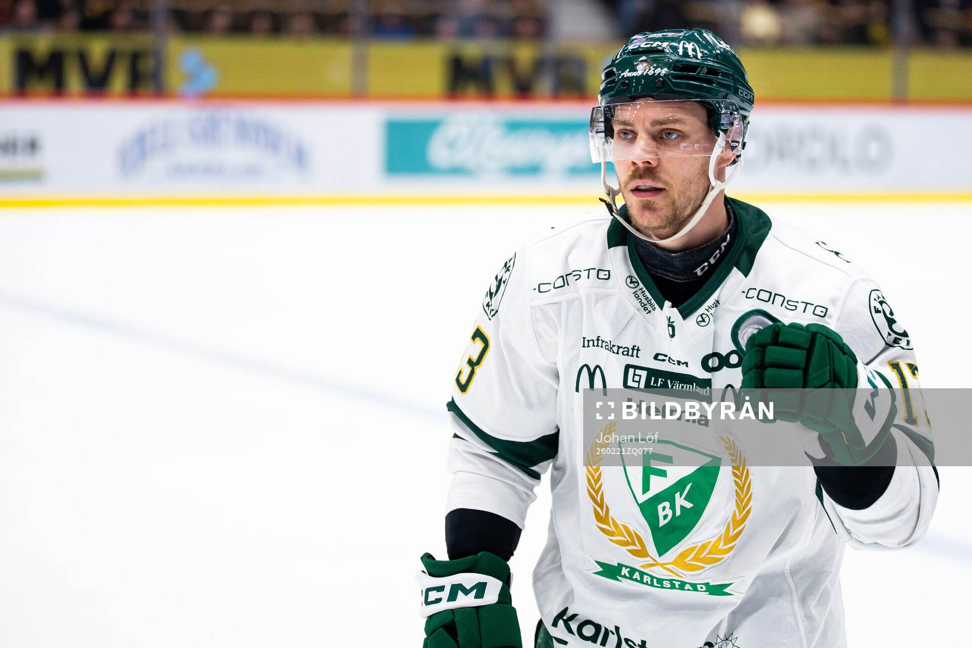 Färjestads Joel Kellman jublar