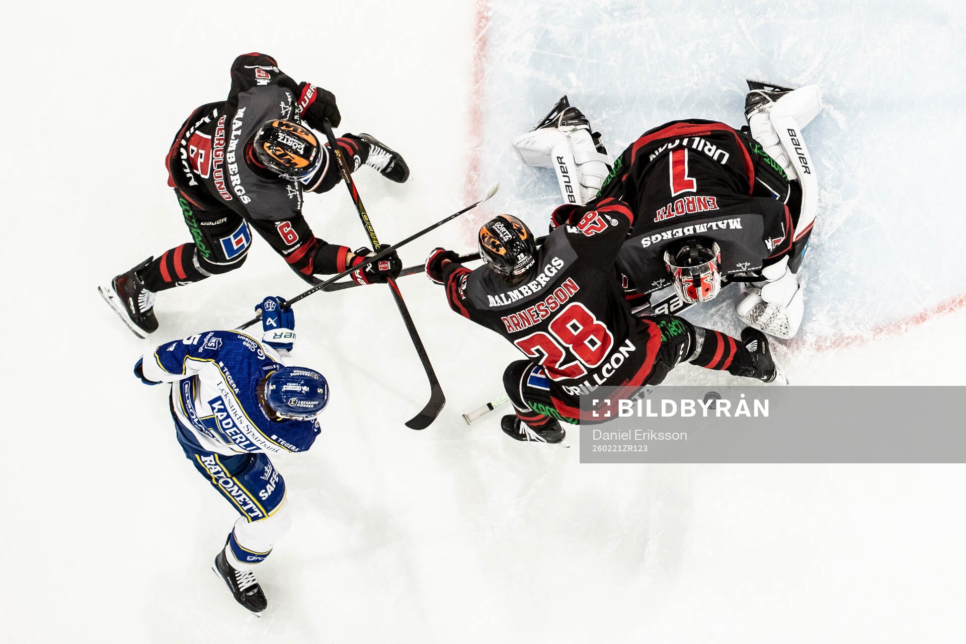 Leksands Andro Kaderli och Örebros Filip Berglund och