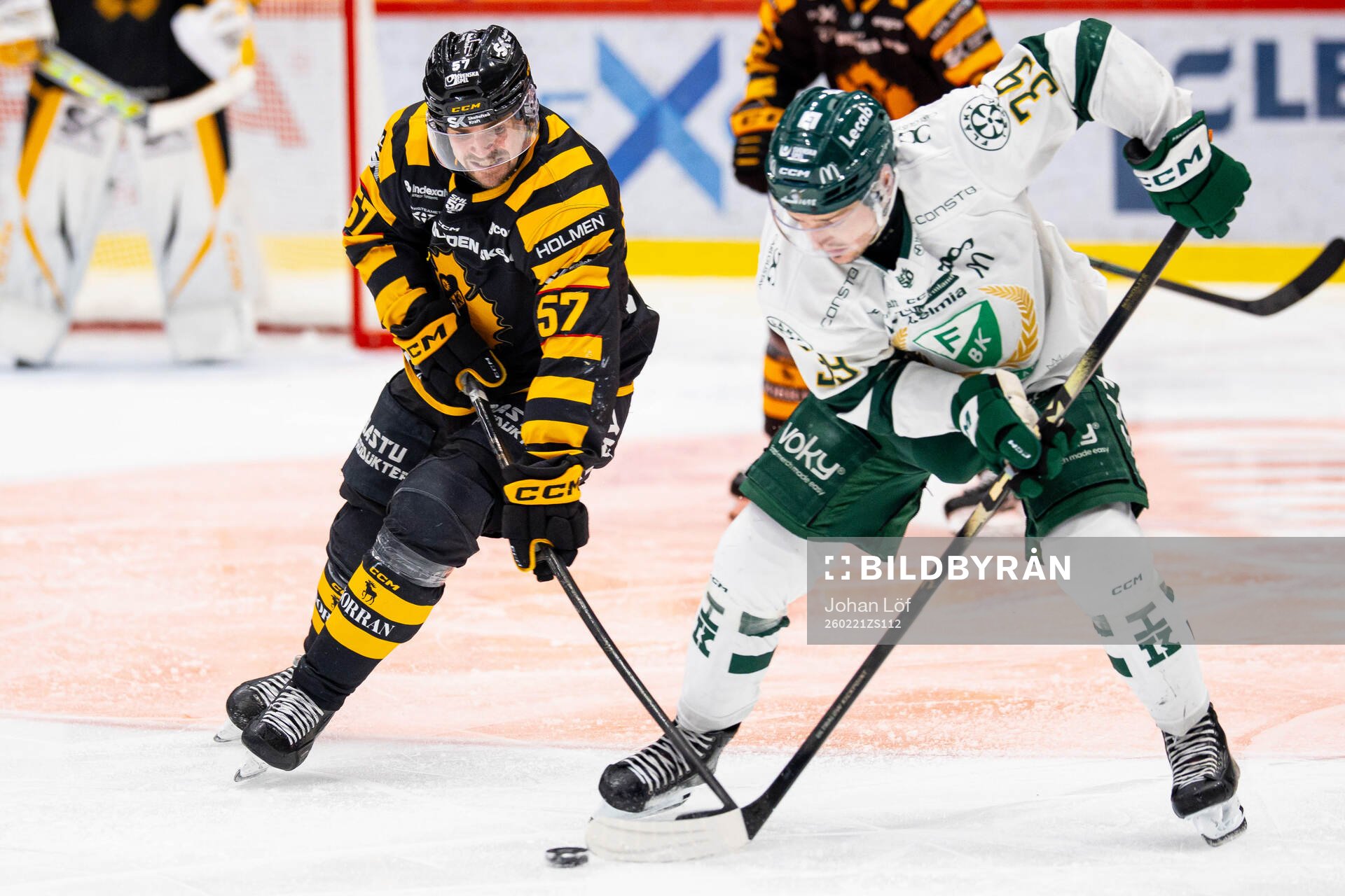 Skellefteås Emil Djuse och Färjestads Luke Philp