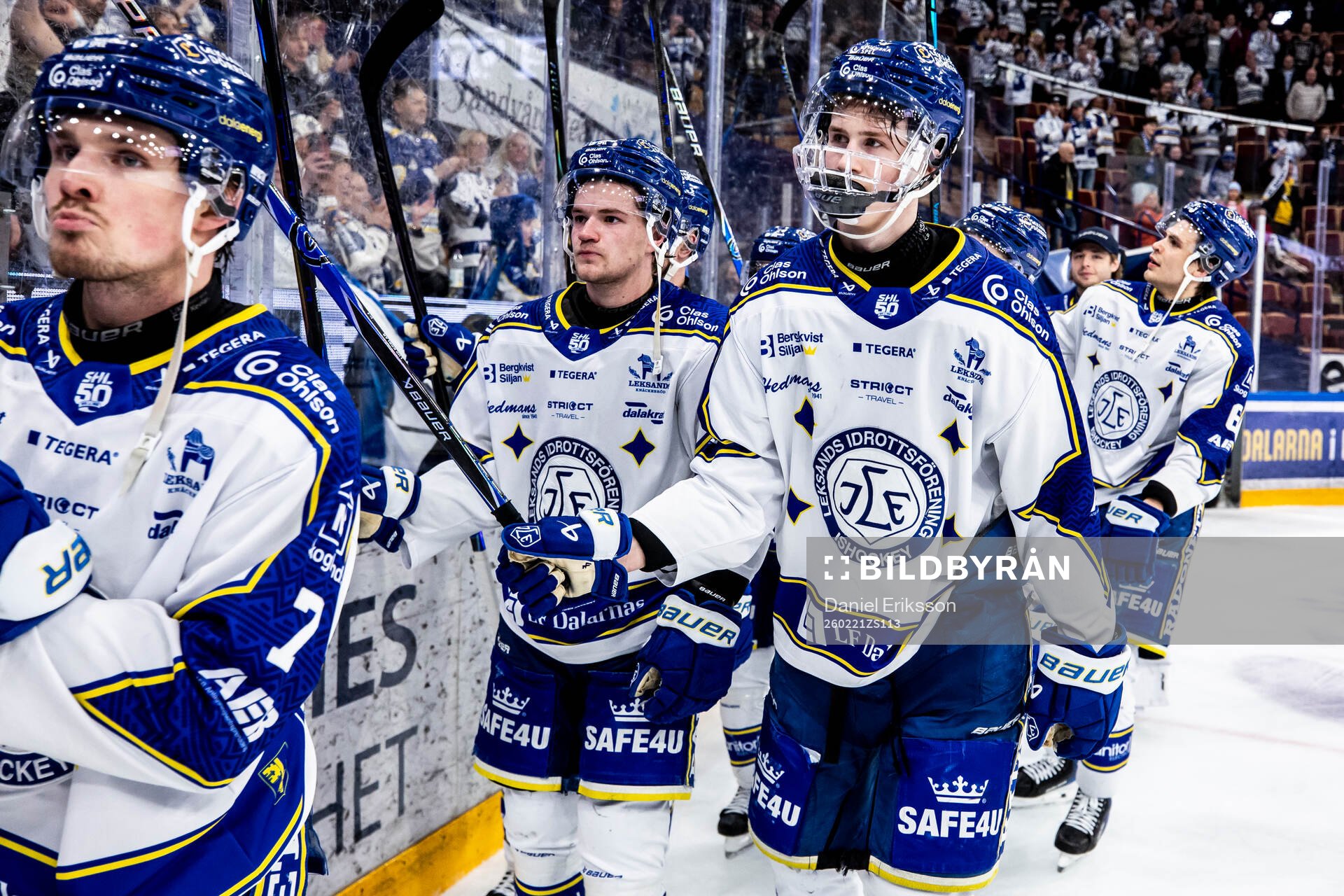 Leksands Olle Strandell och Tinus Luc Koblar jubel