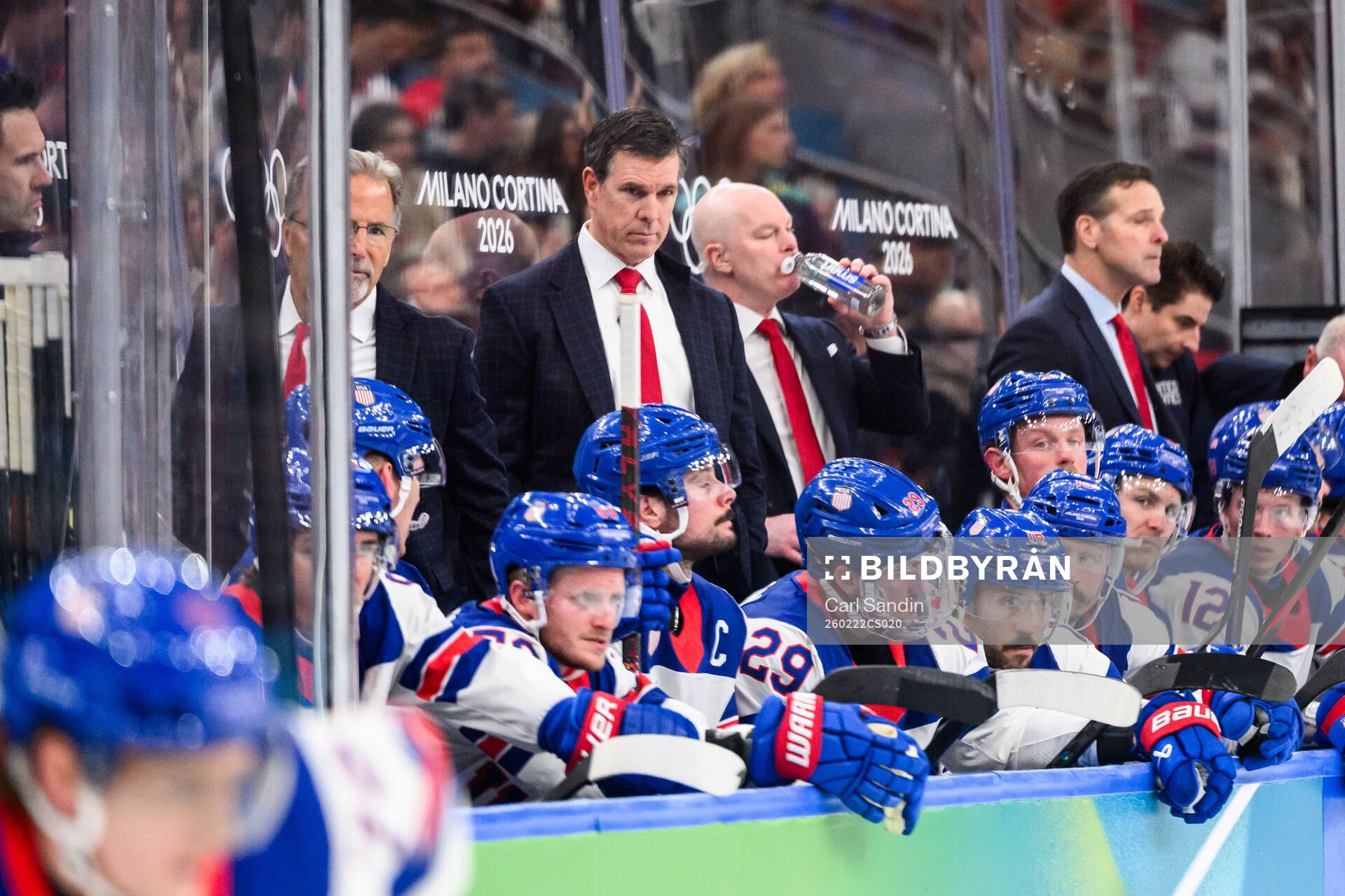 Head coach Mike Sullivan of USA in the men's ice hockey