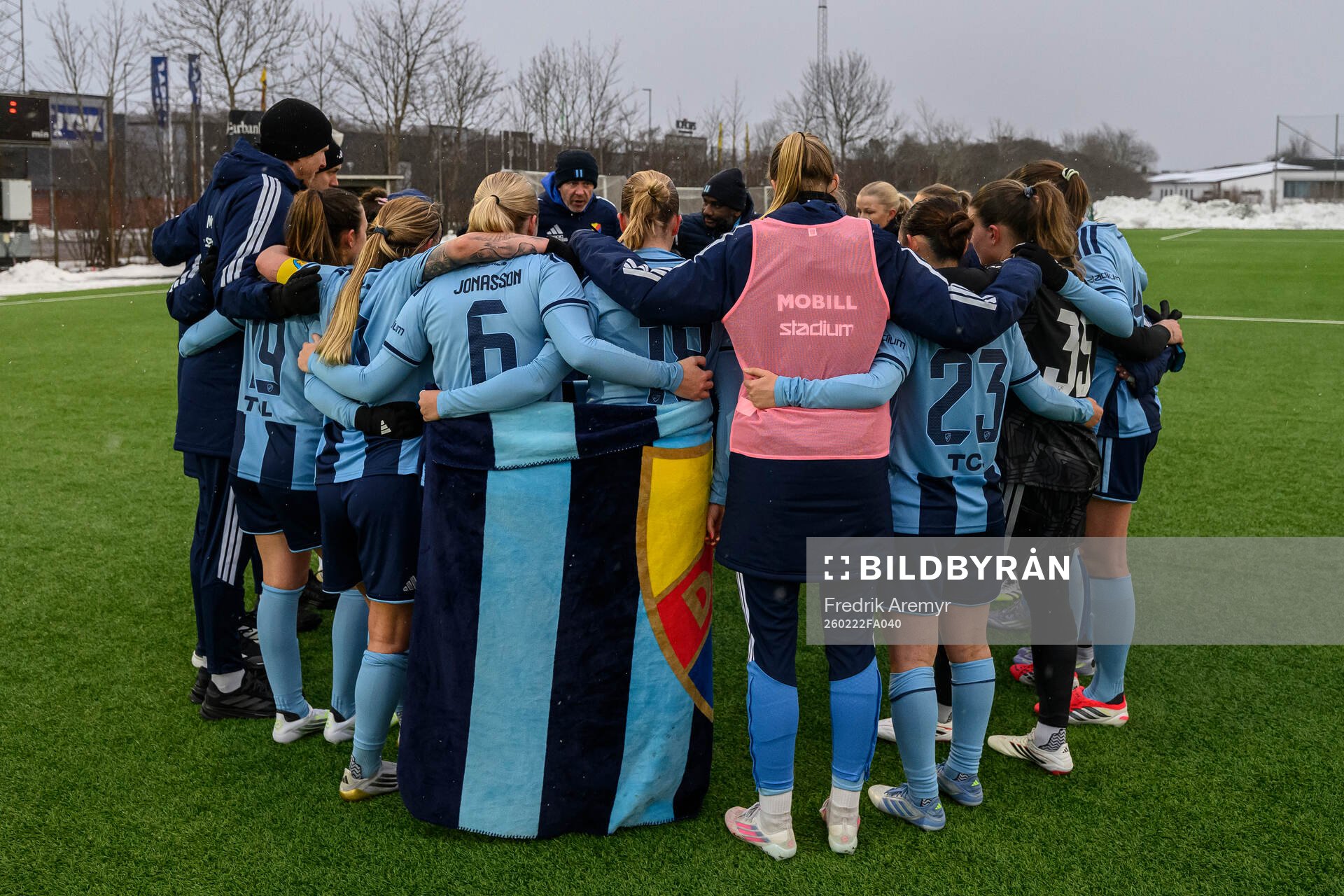 Djurgårdens spelare samlas
