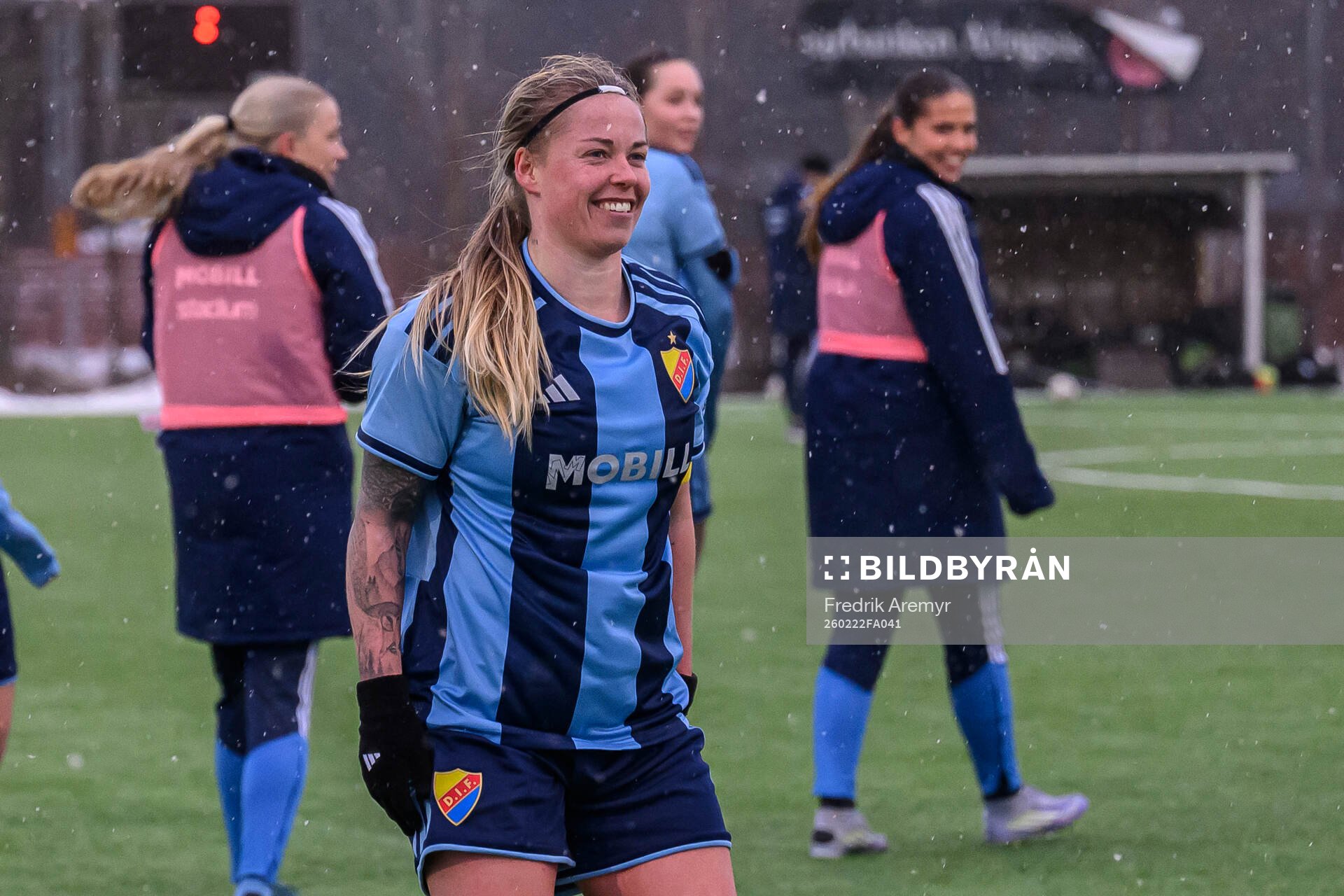Djurgårdens Therese Åsland jublar