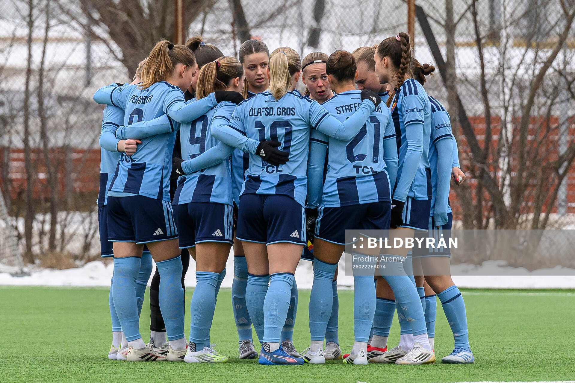 Djurgårdens spelare samlas