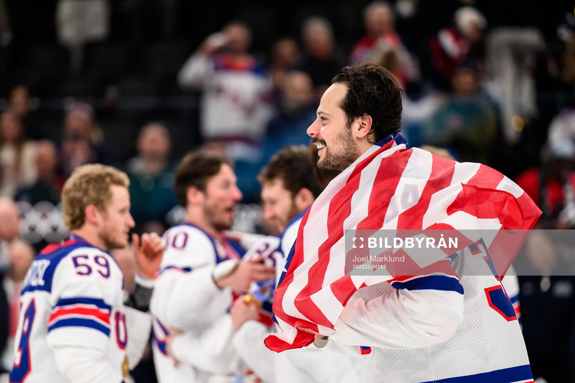 Auston Matthews of USA celebrates
