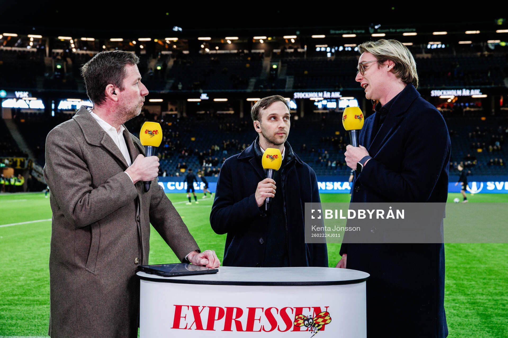 Expressens programledare Jonas Dahlquist, Noah Bachner och