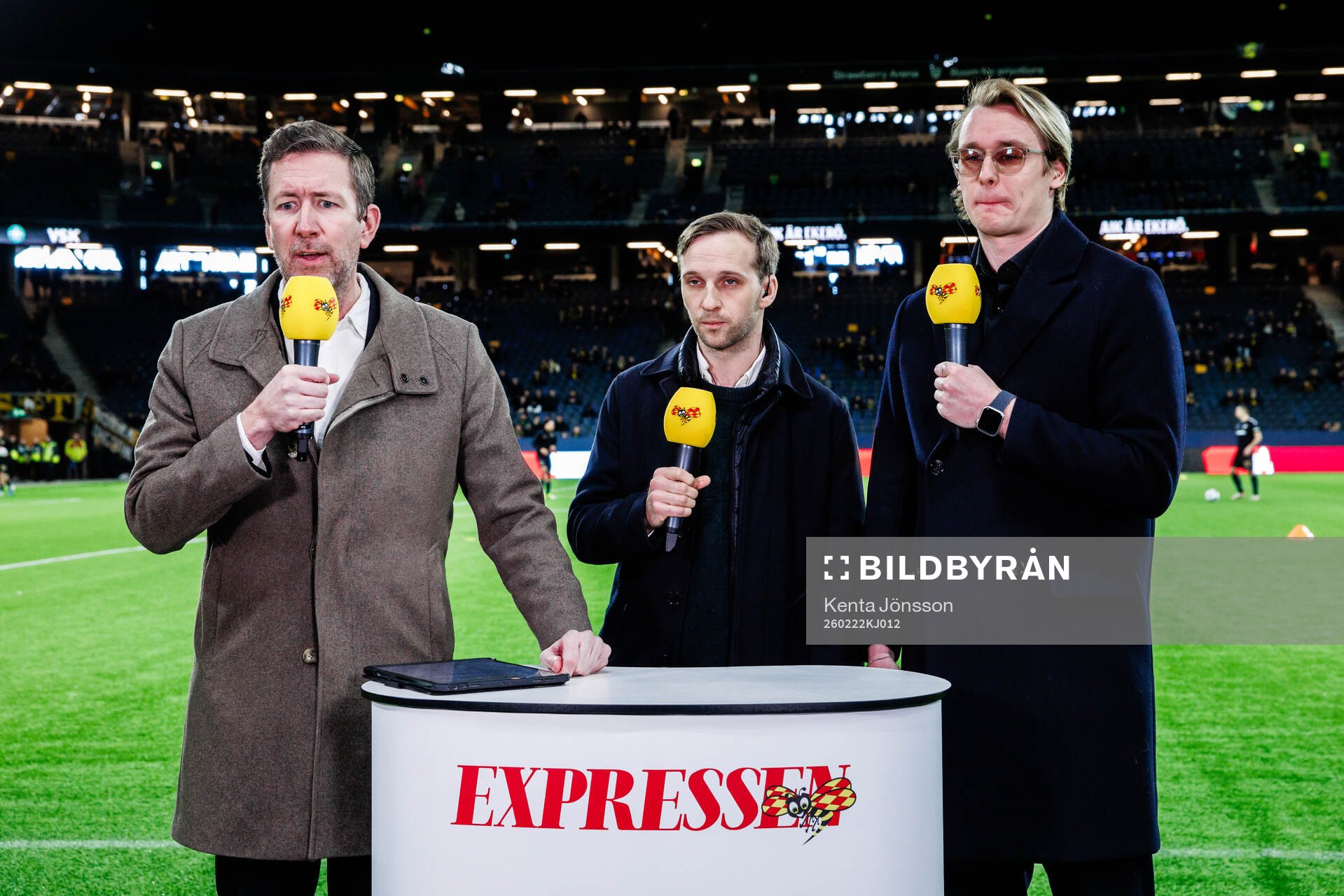 Expressens programledare Jonas Dahlquist, Noah Bachner och