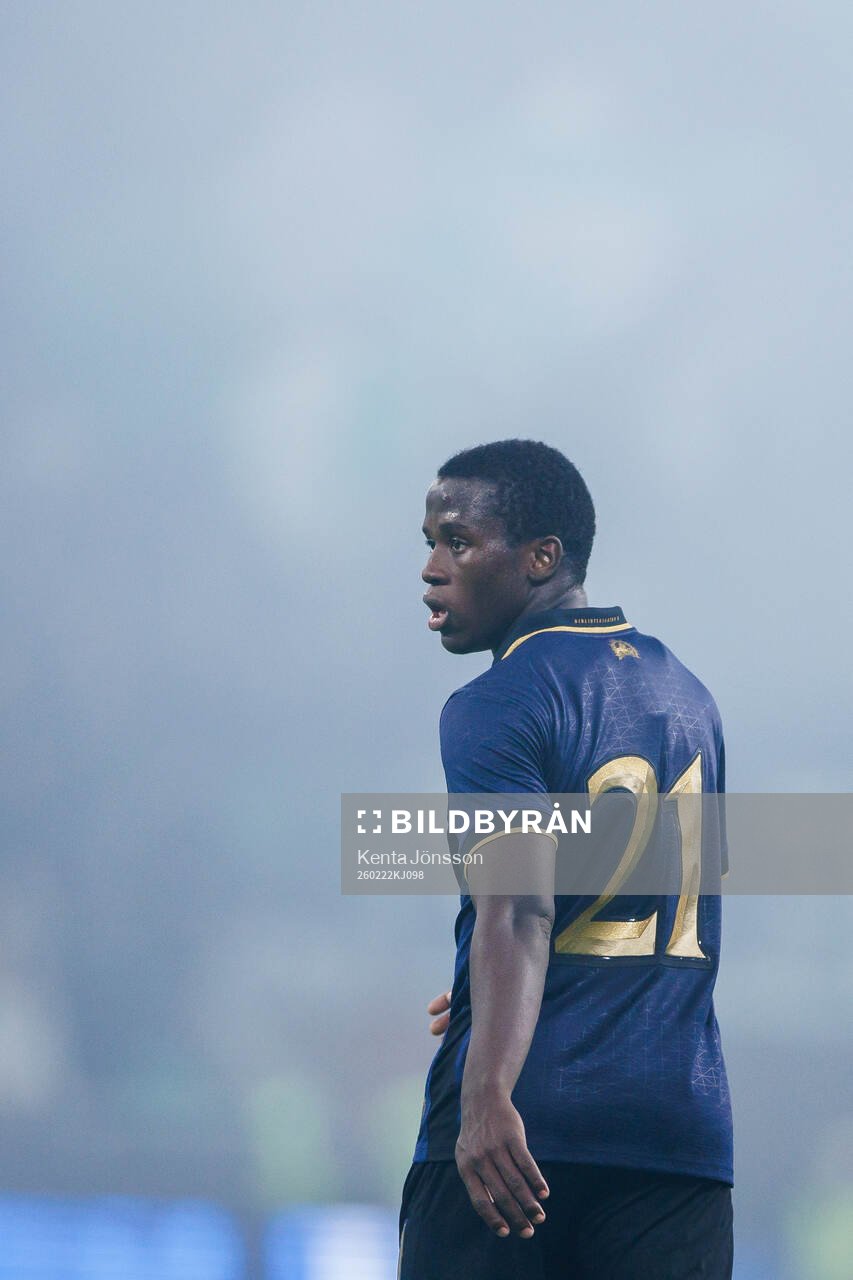 AIKs Stanley Wilson Omondi fotbollsmatchen i Svenska Cupen