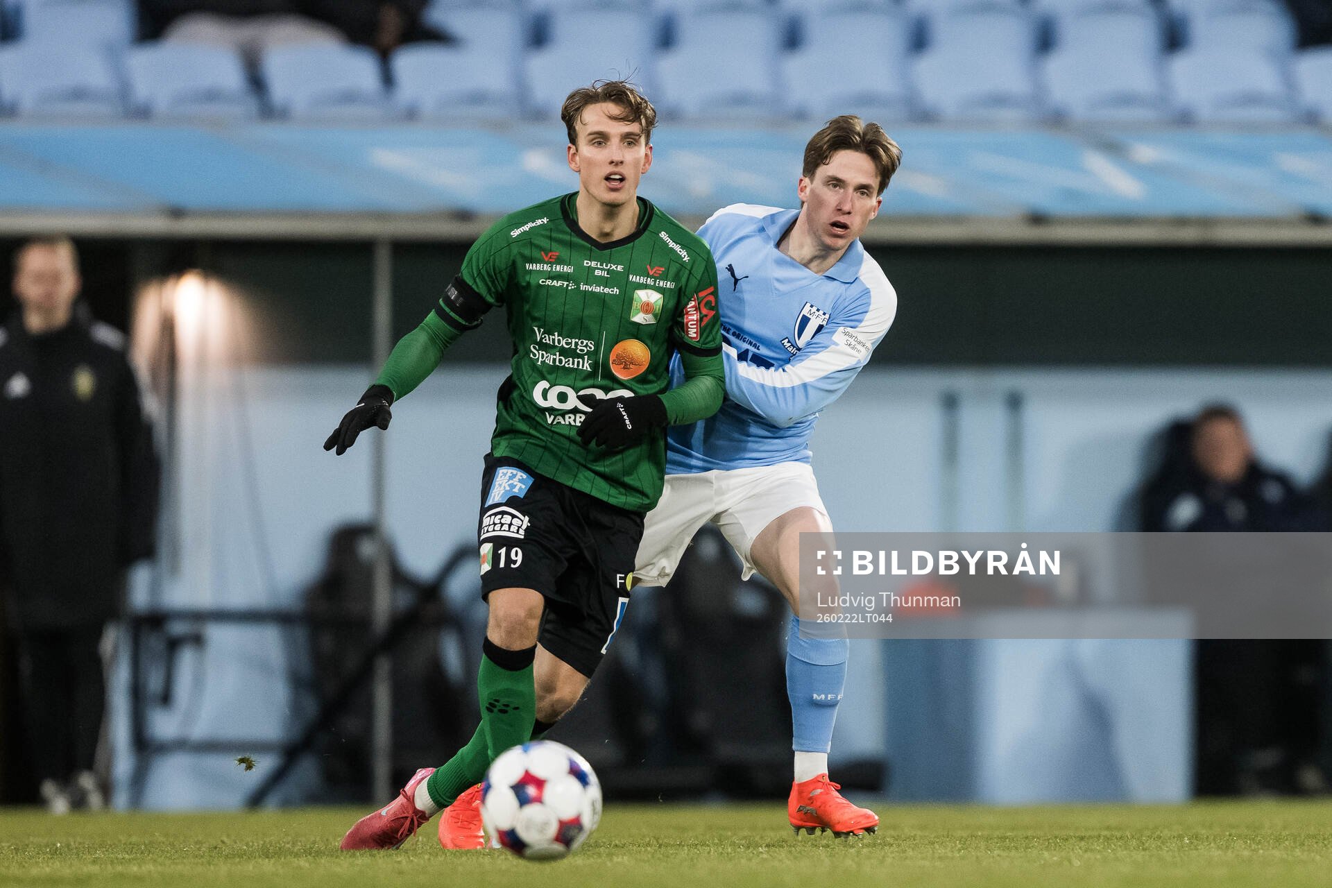 Varbergs Jonathan Nilsson och Malmö FFs Johan Karlsson