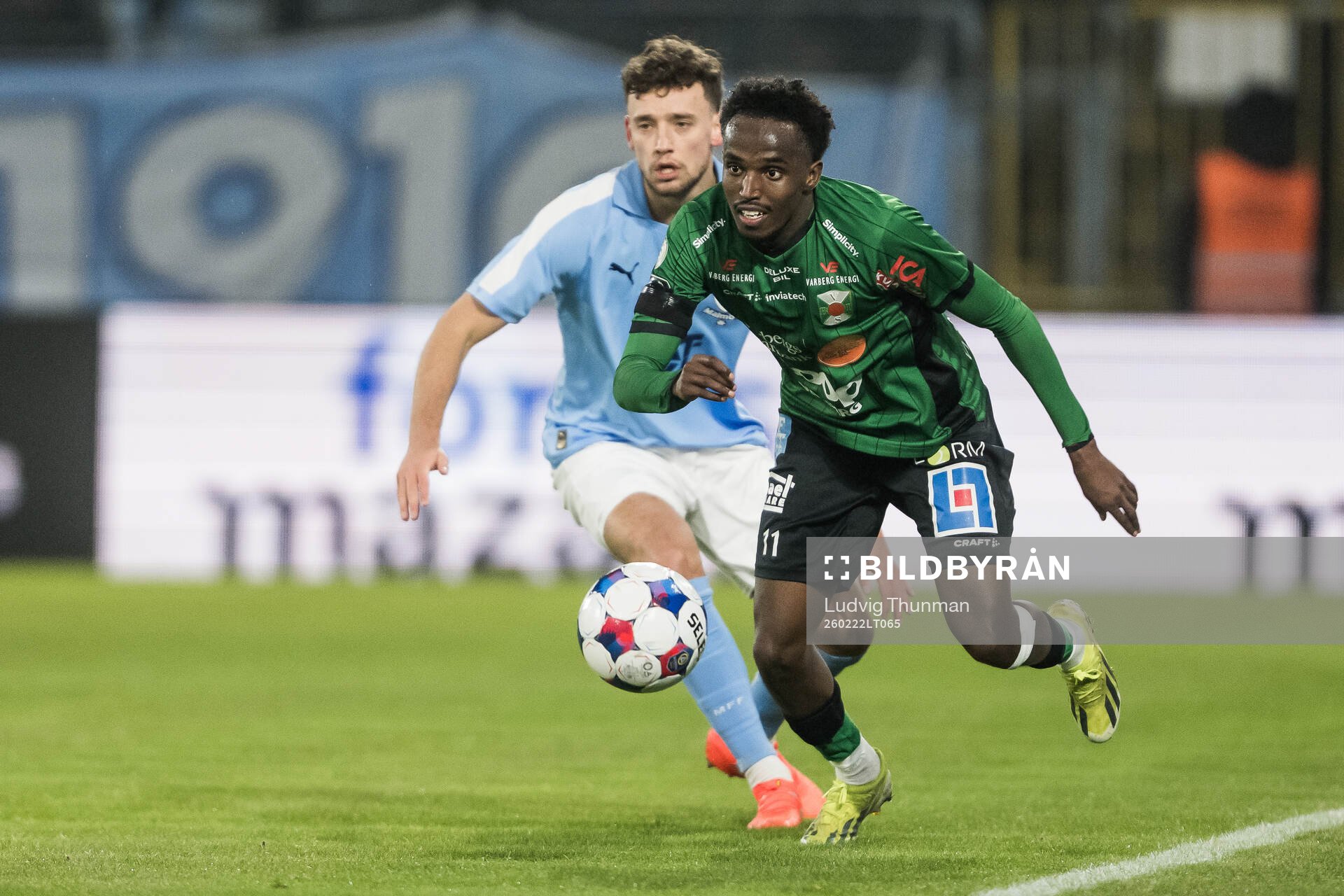 Malmö FFs Colin Rösler och Varbergs Nuurdin Ali Mohudin