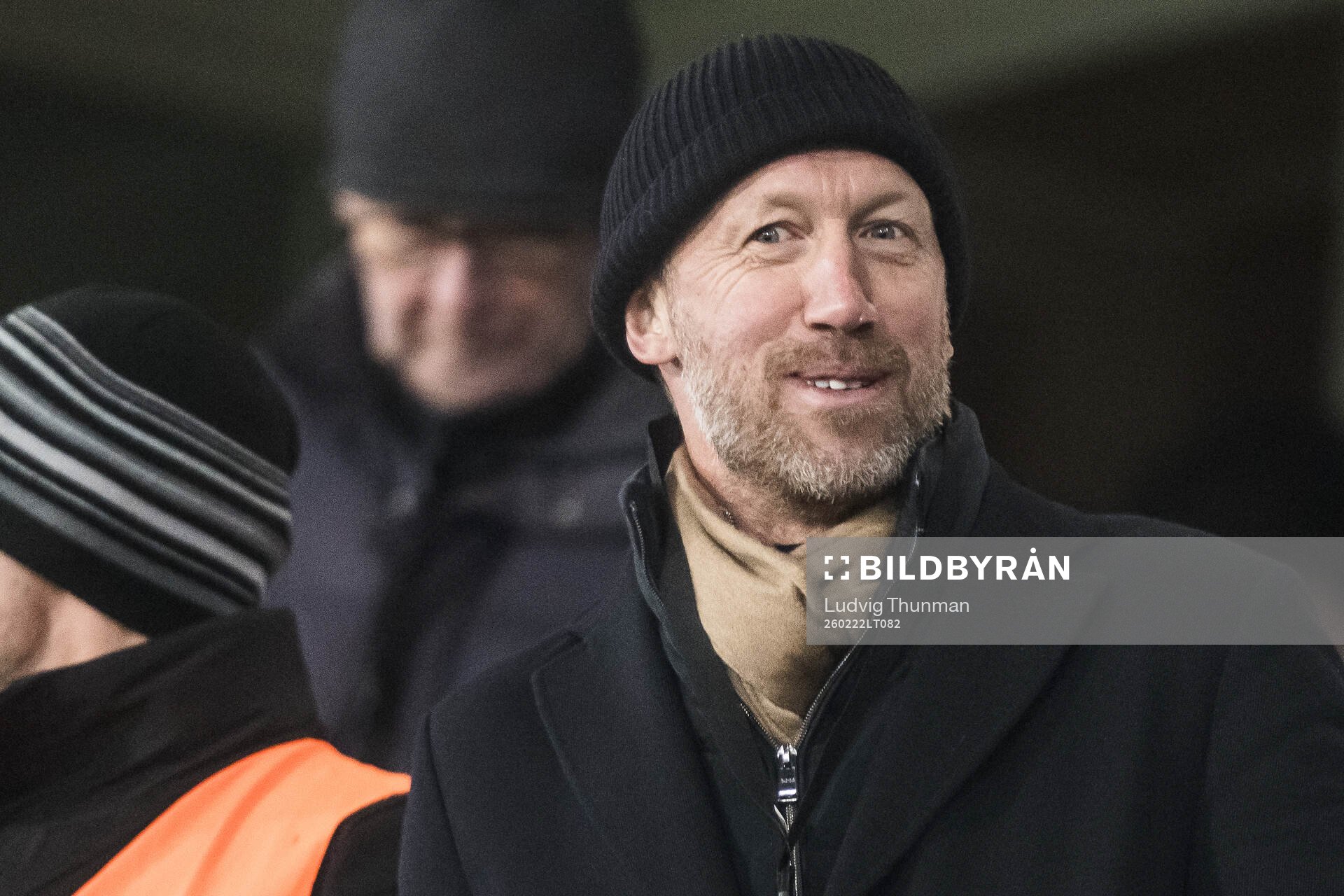 Sveriges förbundskapten Graham Potter på läktaren