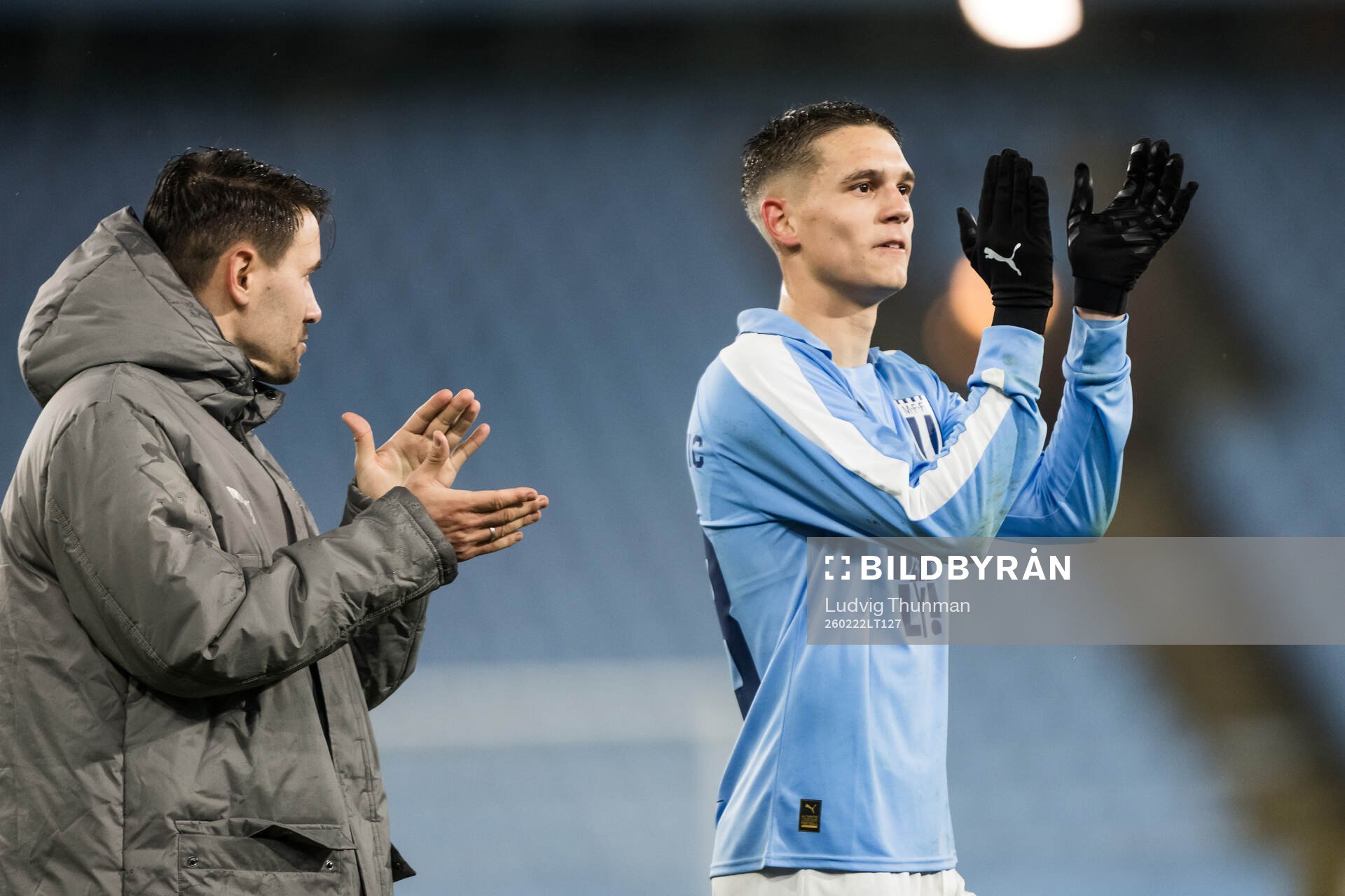 Malmö FFs Yanis Karabelyov och Jovan Milosavljevic