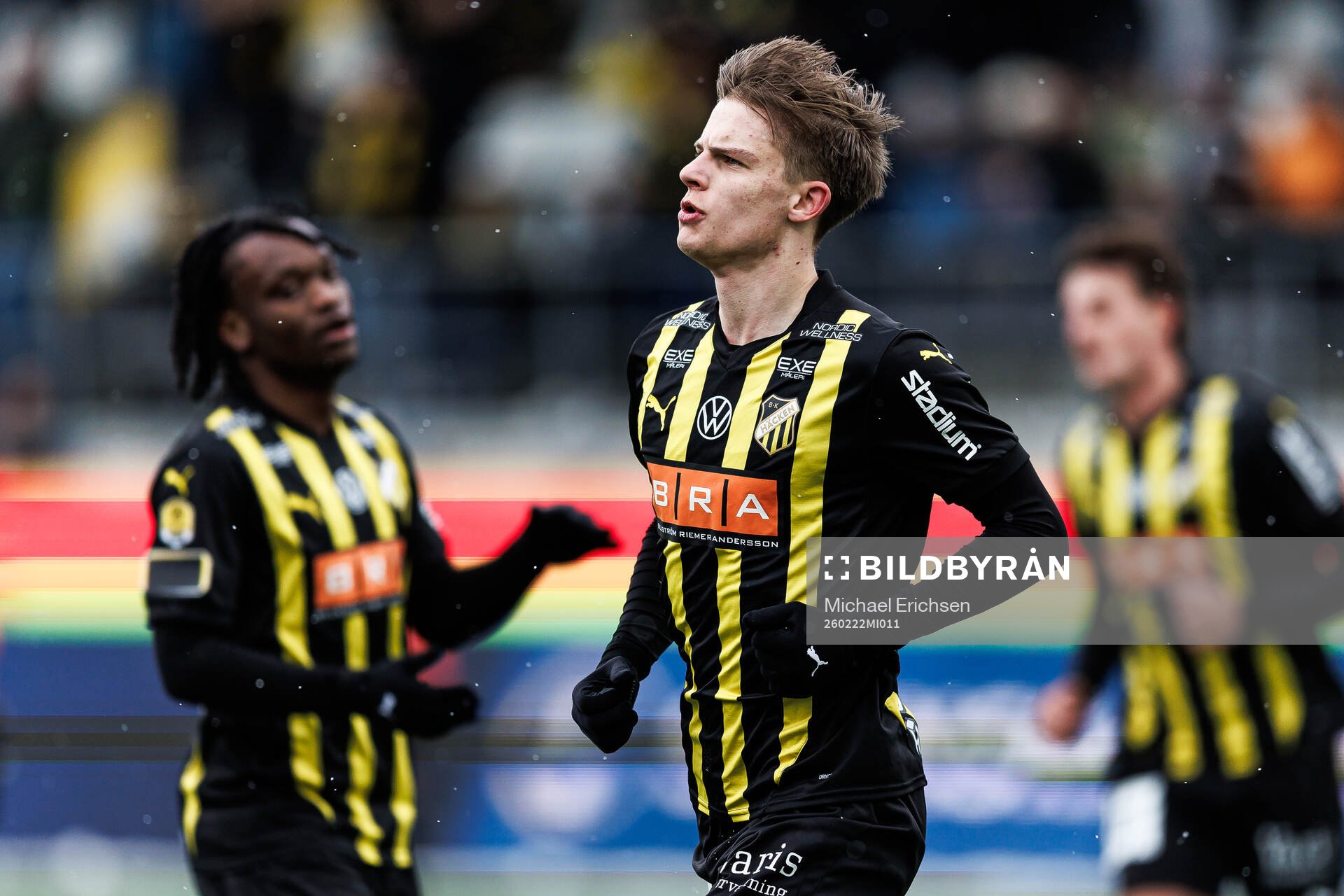 Häckens Adrian Svanbäck jublar