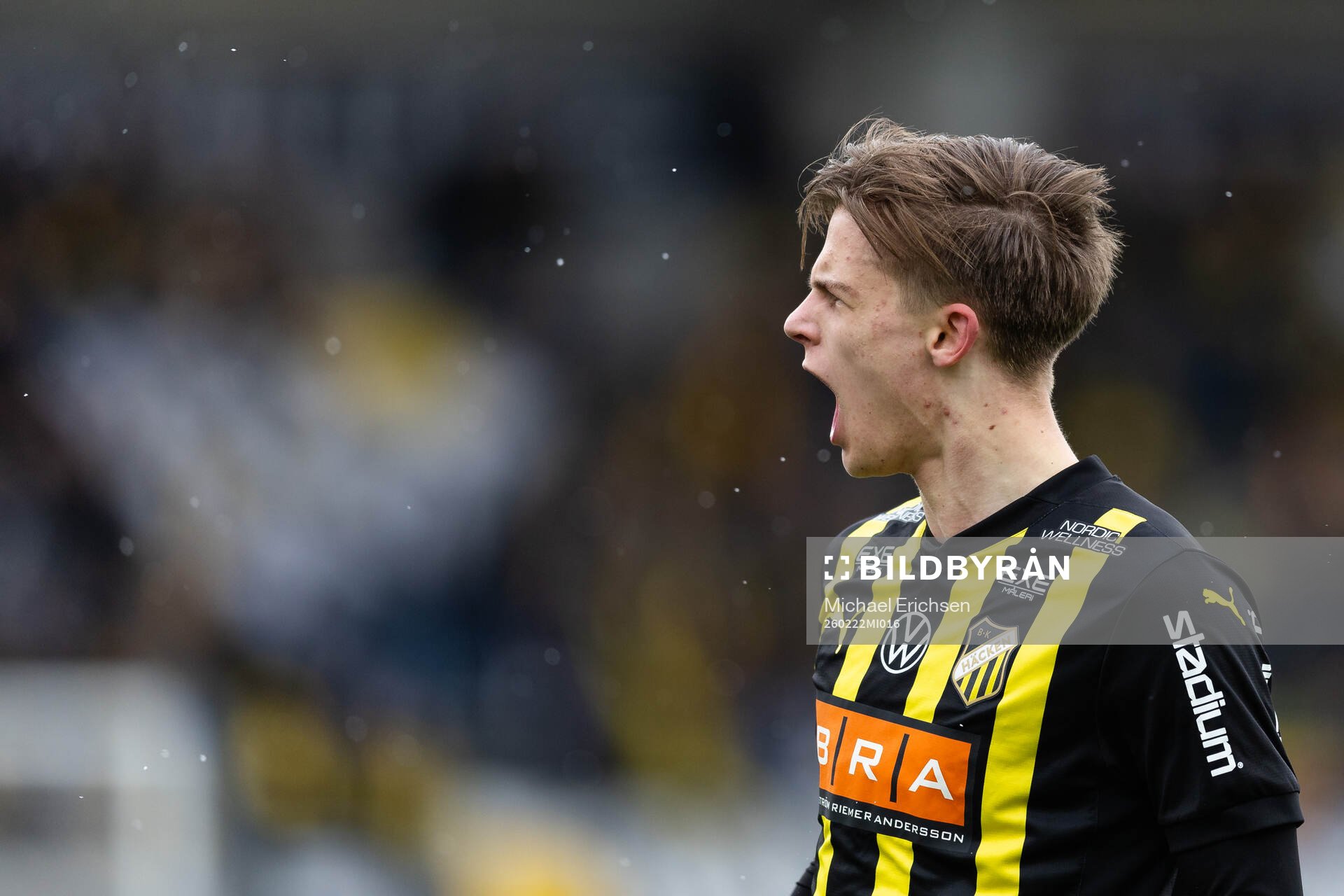 Häckens Adrian Svanbäck jublar