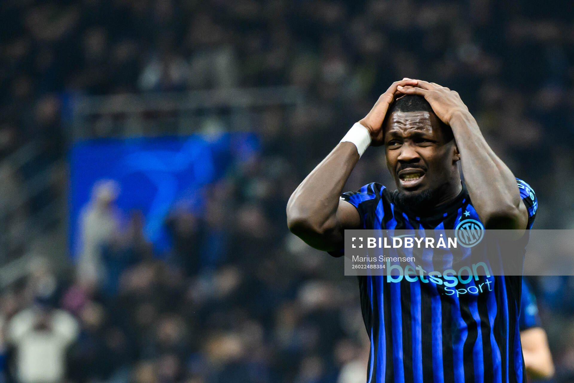 Marcus Thuram of Inter looks dejected
