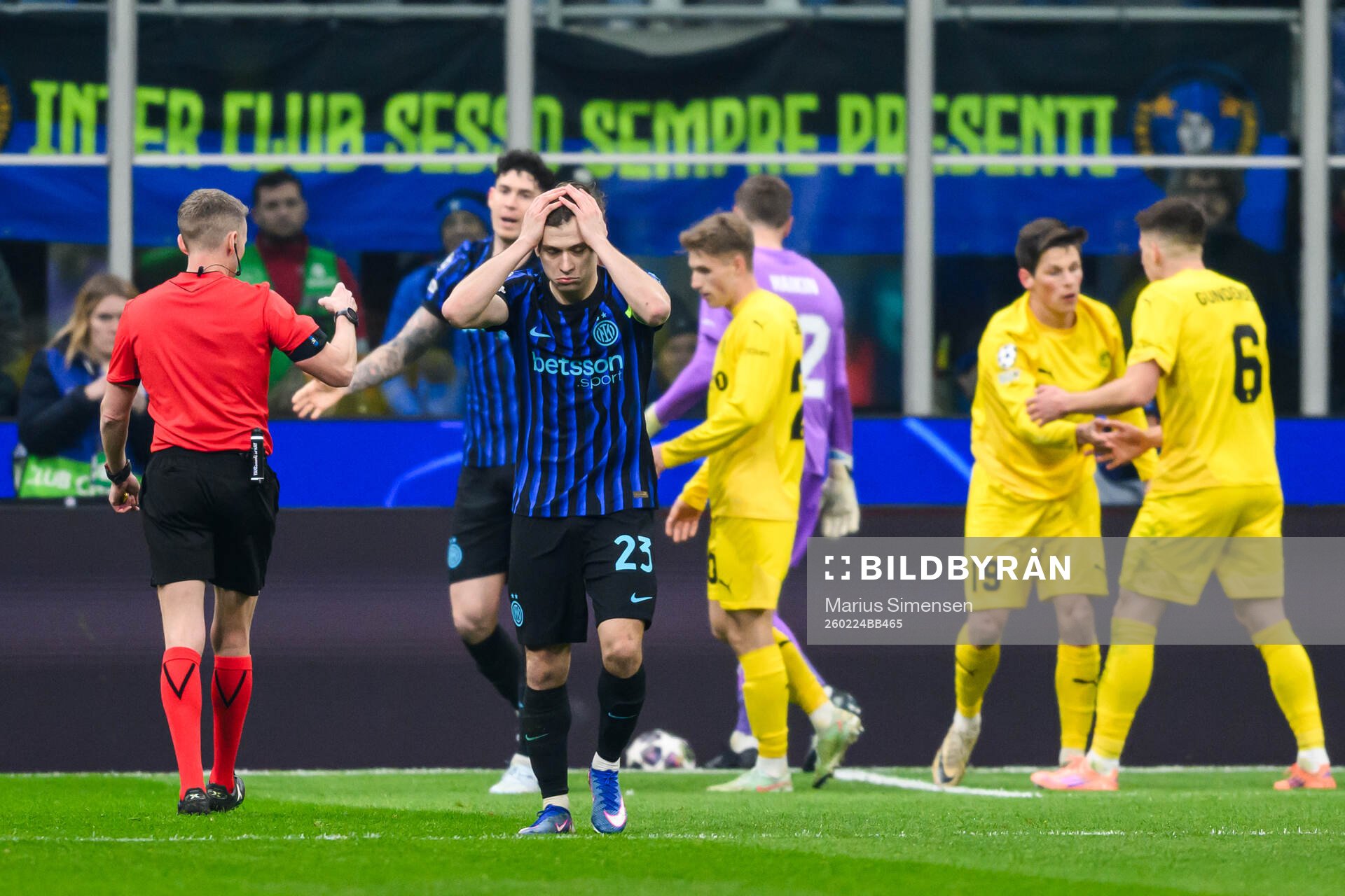 Nicolò Barella of Inter looks dejected