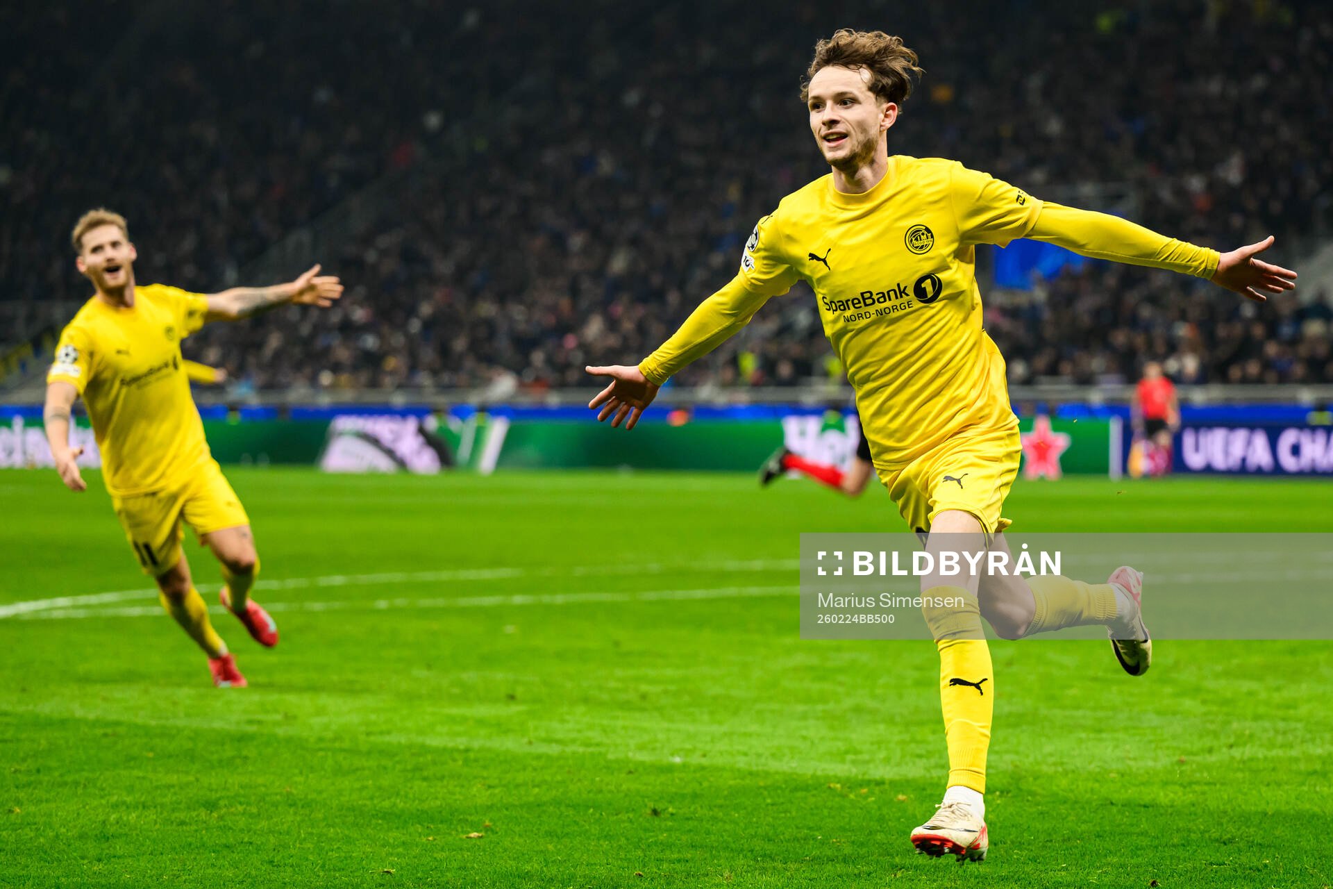 Håkon Evjen of Bodø/Glimt celebrates