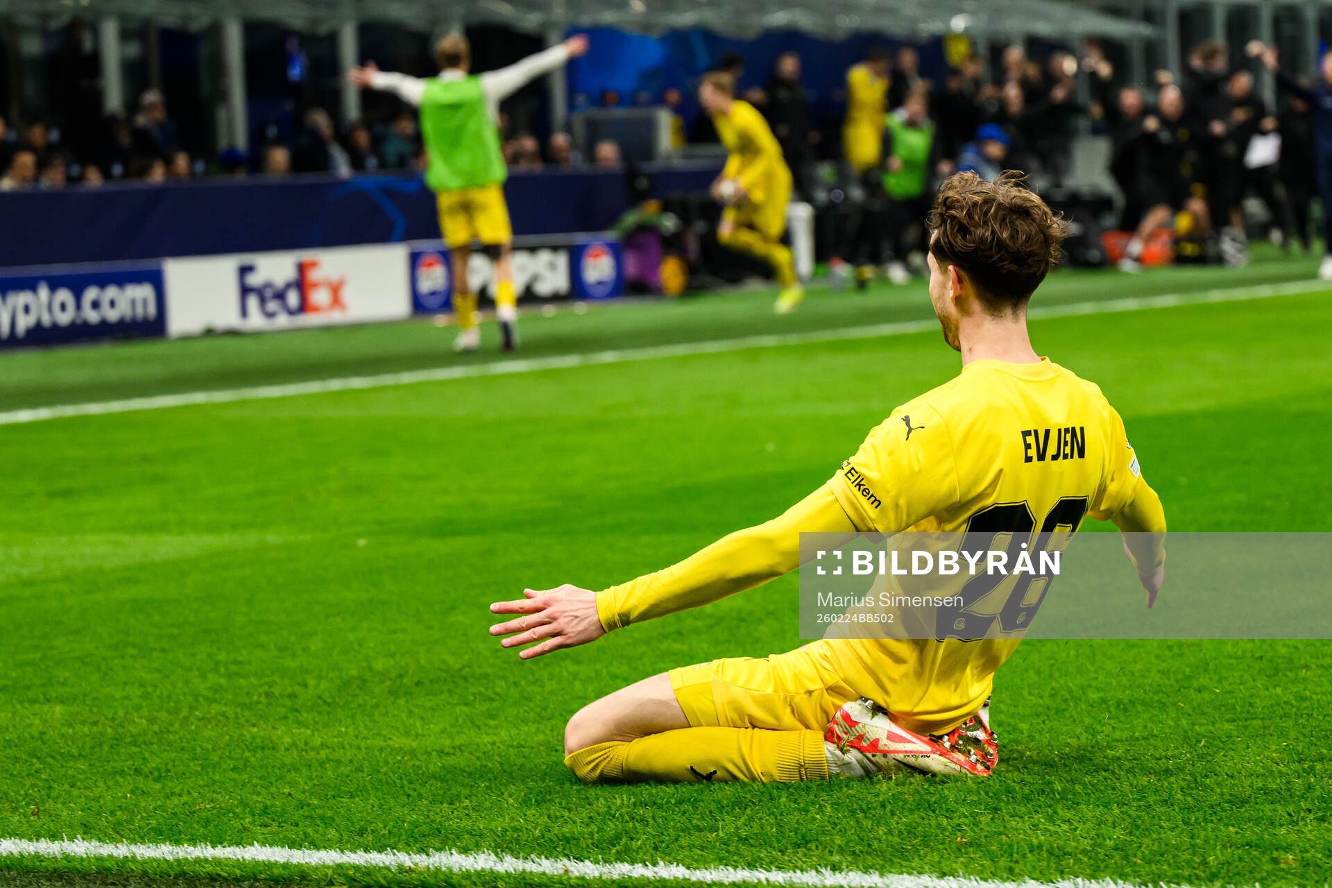 Håkon Evjen of Bodø/Glimt celebrates