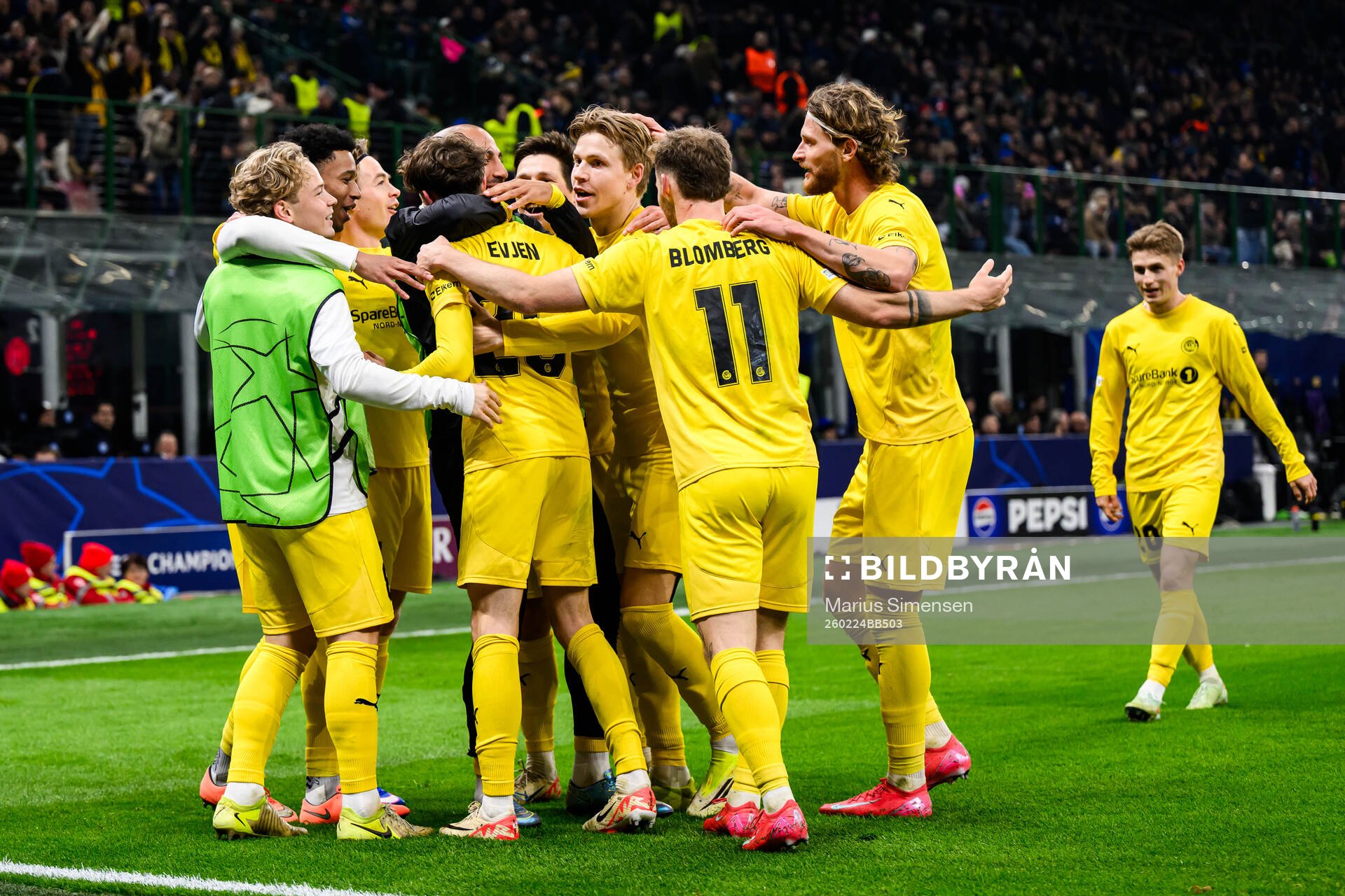 Håkon Evjen of Bodø/Glimt celebrates