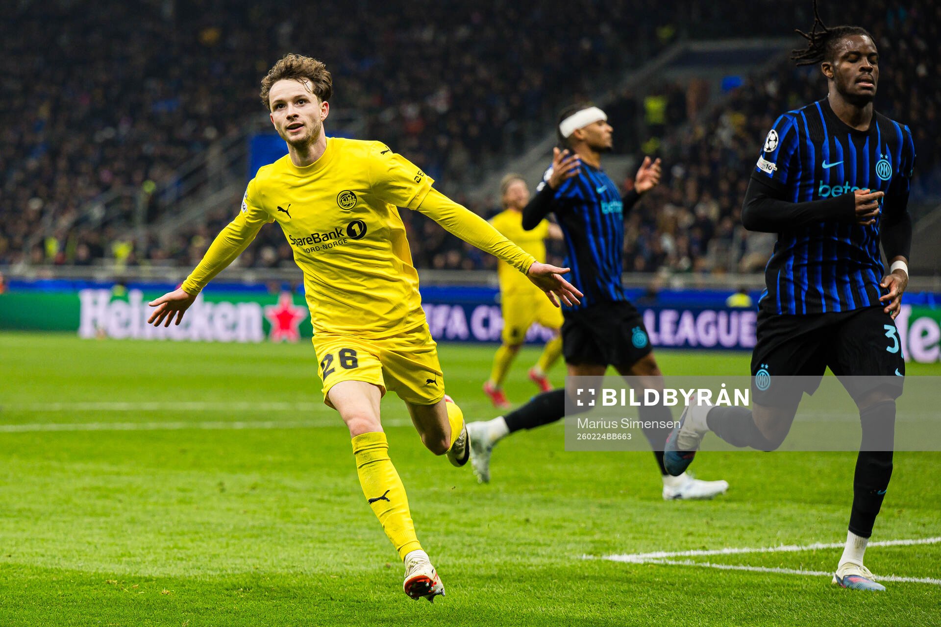 Håkon Evjen of Bodø/Glimt celebrates
