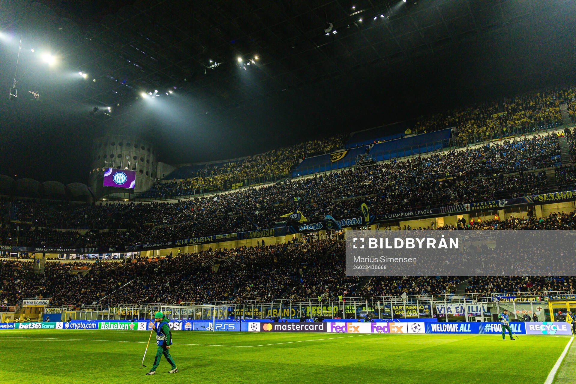 Spectators in the stands