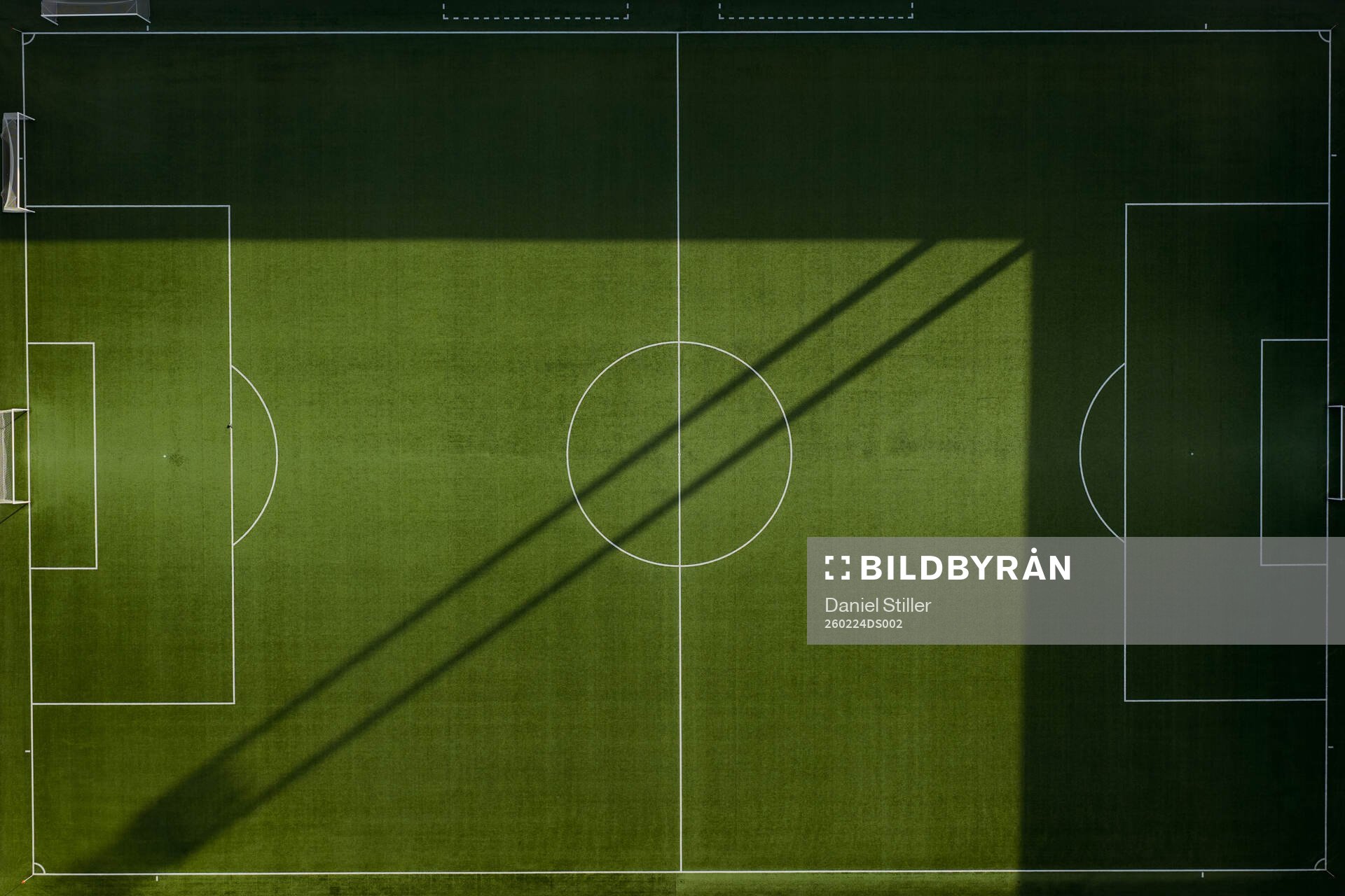 Vy från ovan av planen på Nordic Wellness Arena