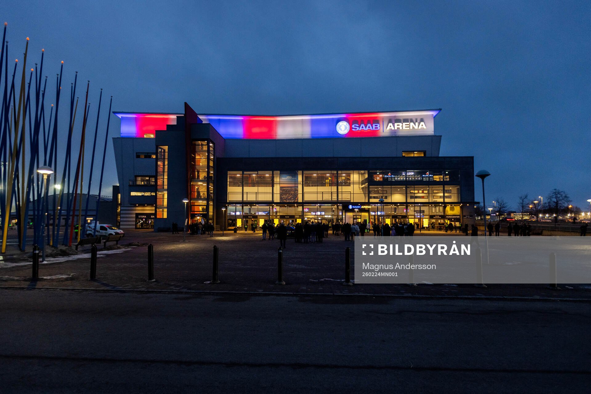Exteriör vy av Saab Arena