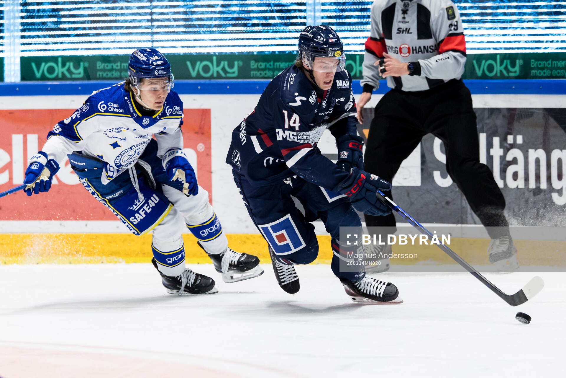 Leksands Rocky Langvardt och Linköpings Loke Krantz