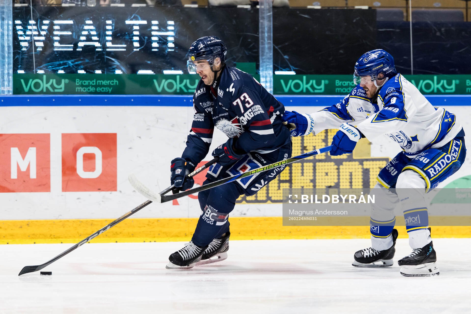 Linköpings Nicholas Shore och Leksands Gabriel Fortier