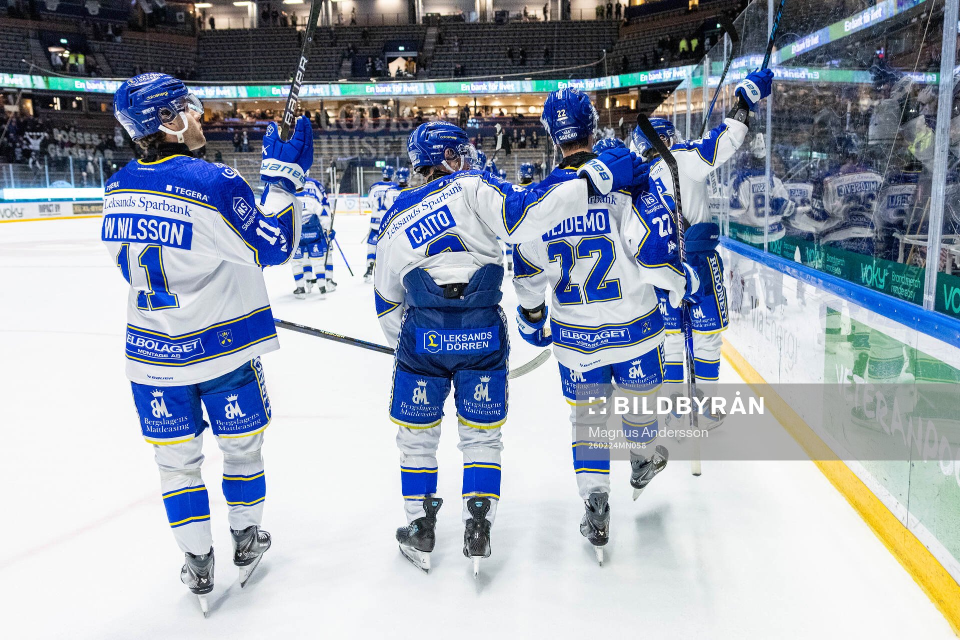 Leksands spelare jublar