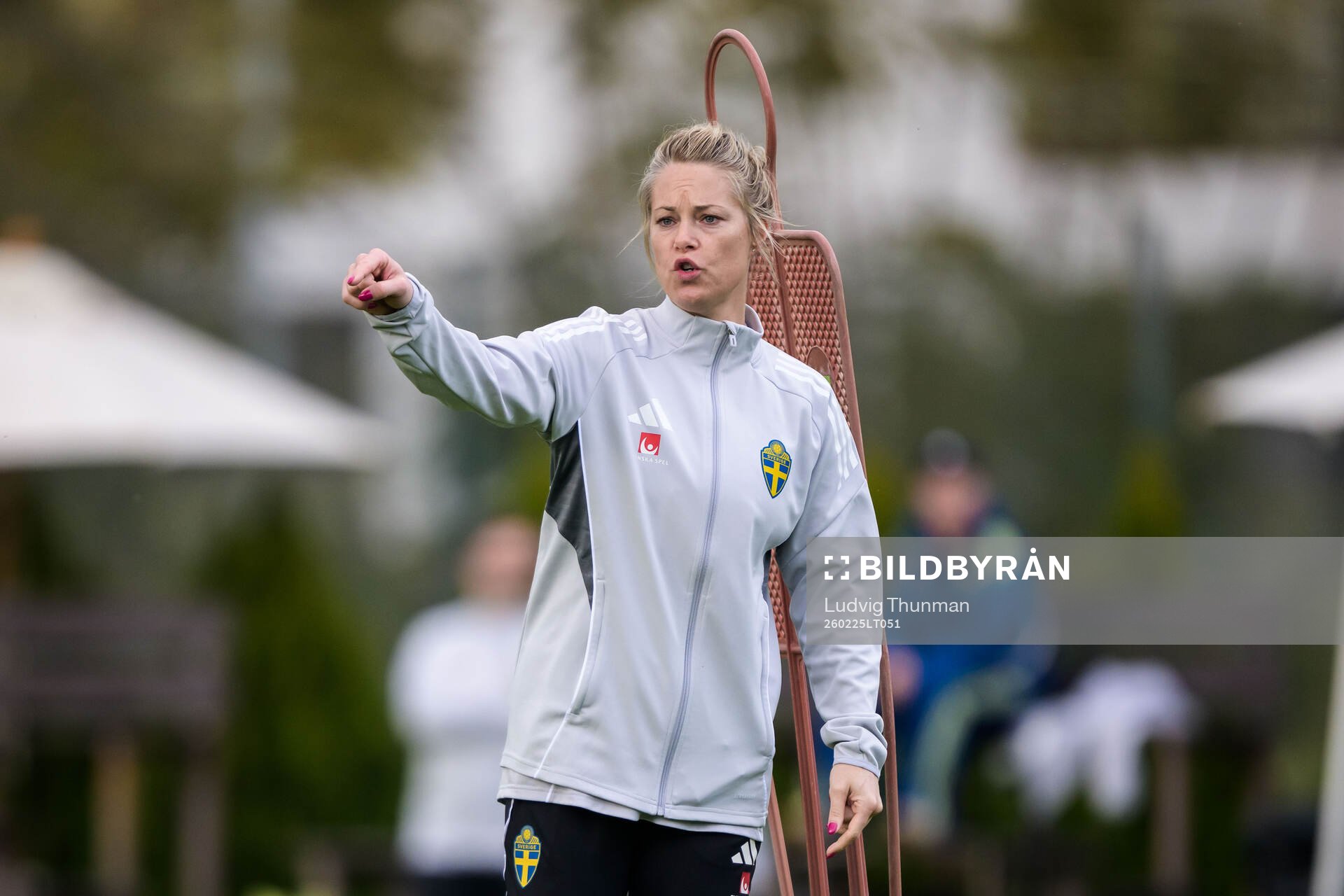Assistant coach Johanna Almgren of the Swedish women's